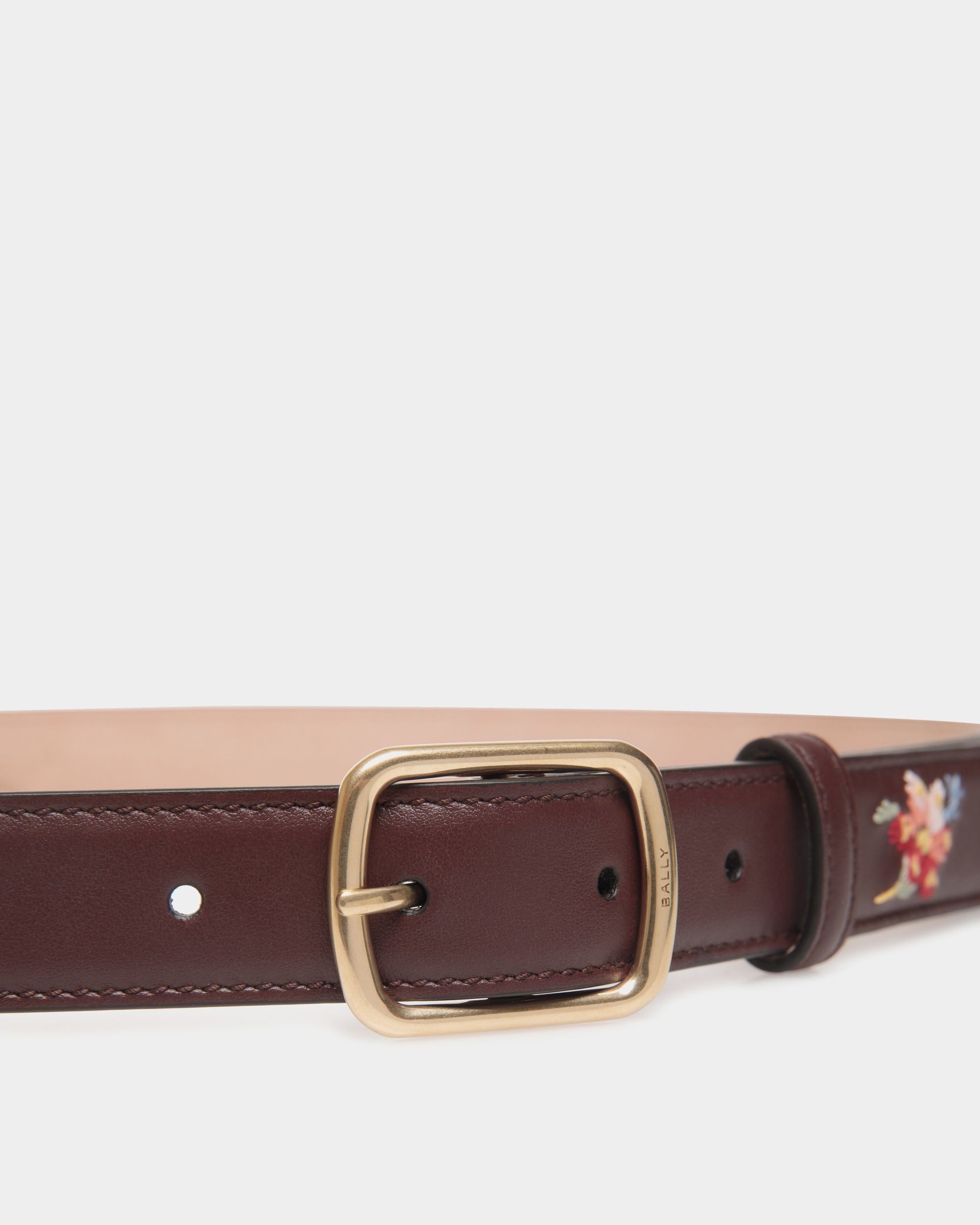 Winter Capsule 25mm Belt in Chestnut Brown Leather - Women's - Bally - 03