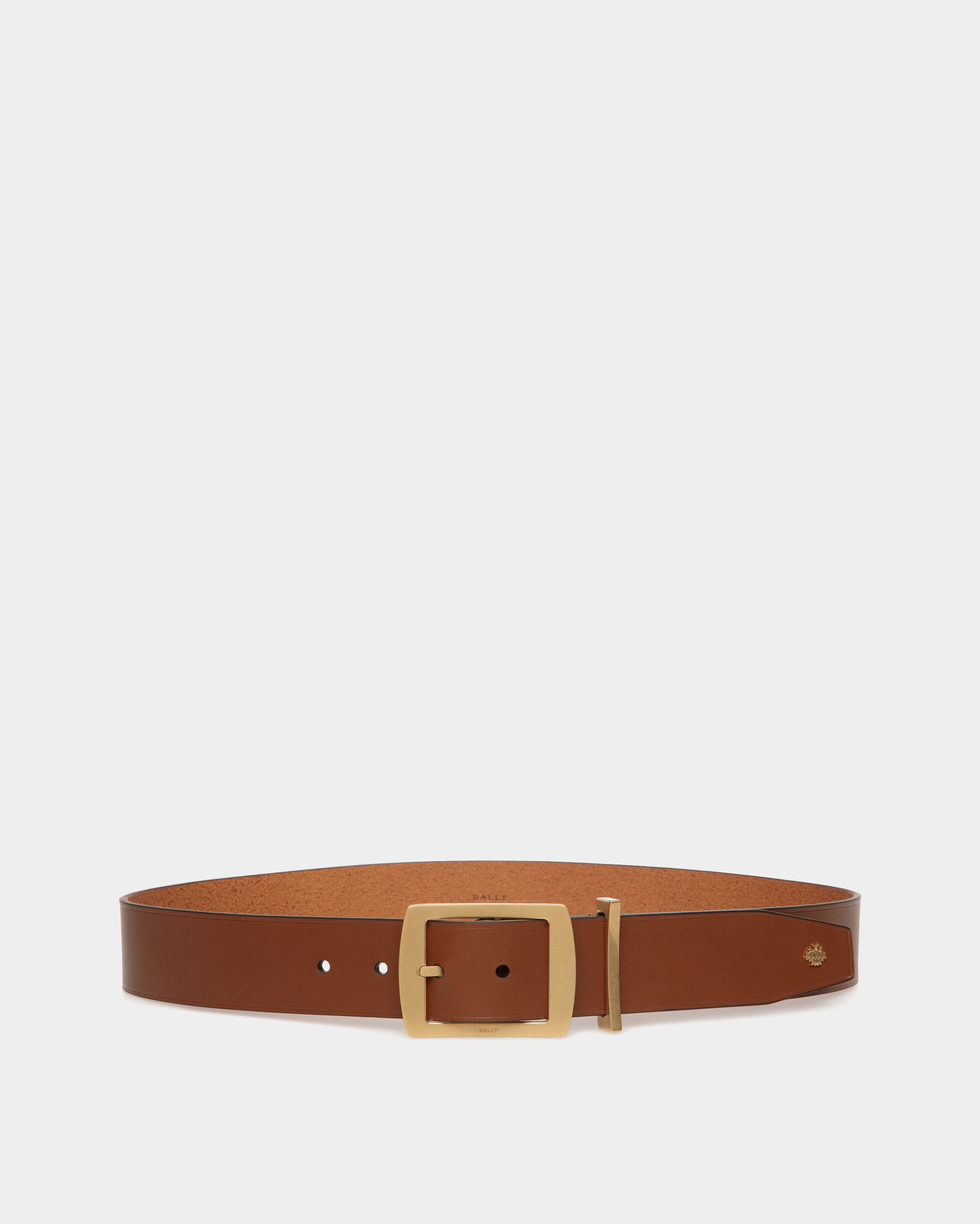 Glen 40mm Belt in Brown Leather - Women's - Bally - 01