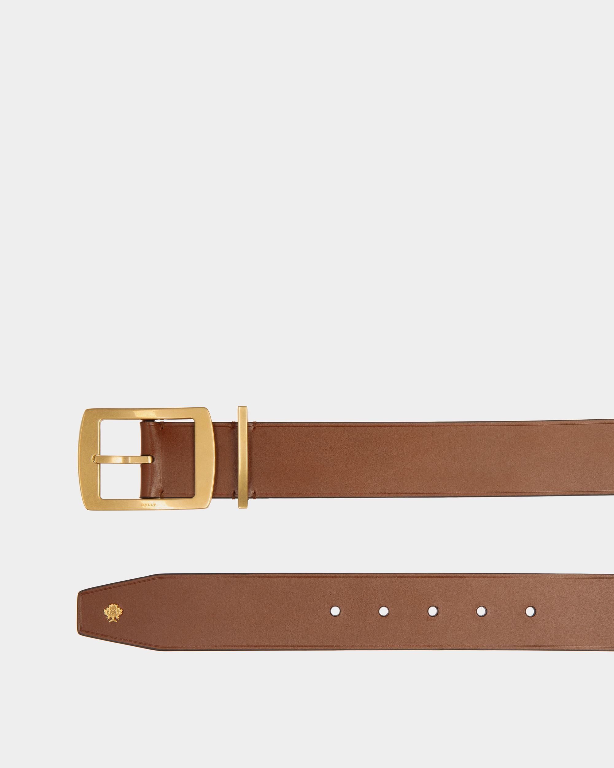 Glen 40mm Belt in Brown Leather - Women's - Bally - 02