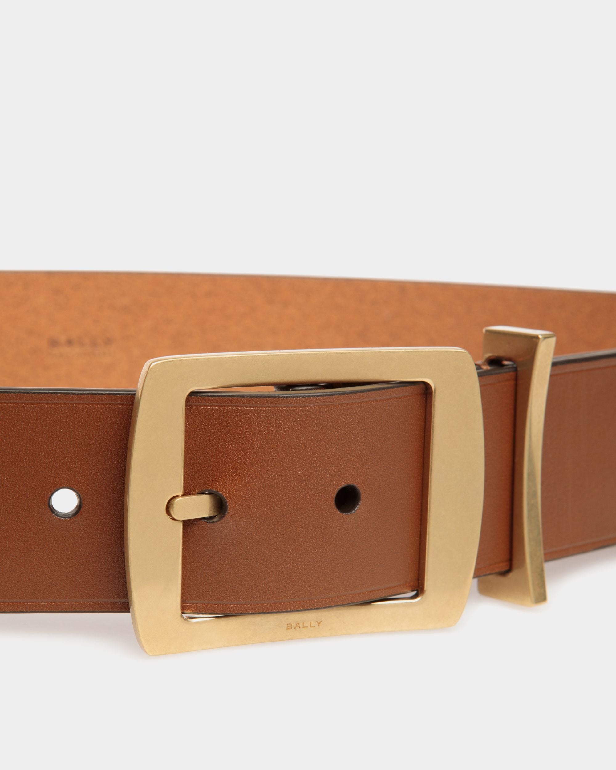 Glen 40mm Belt in Brown Leather - Women's - Bally - 03