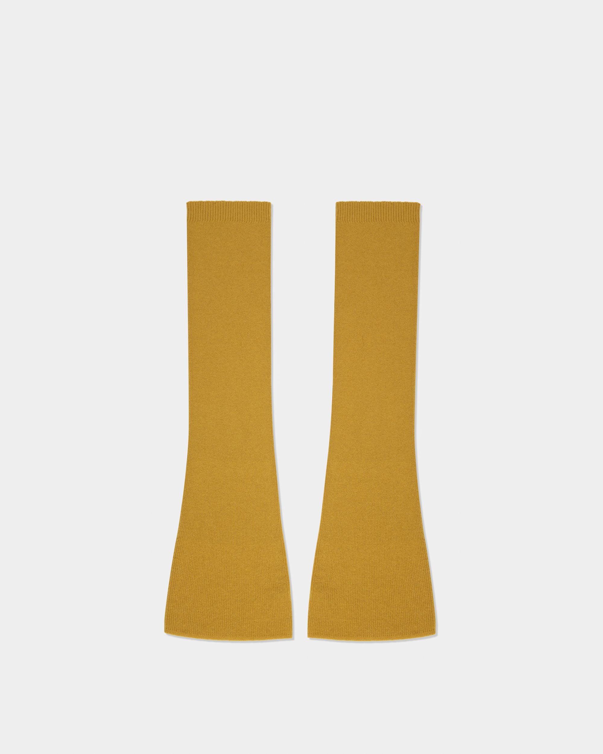 Curling Collection Legwarmers in Camel Cashmere - Women's - Bally - 01