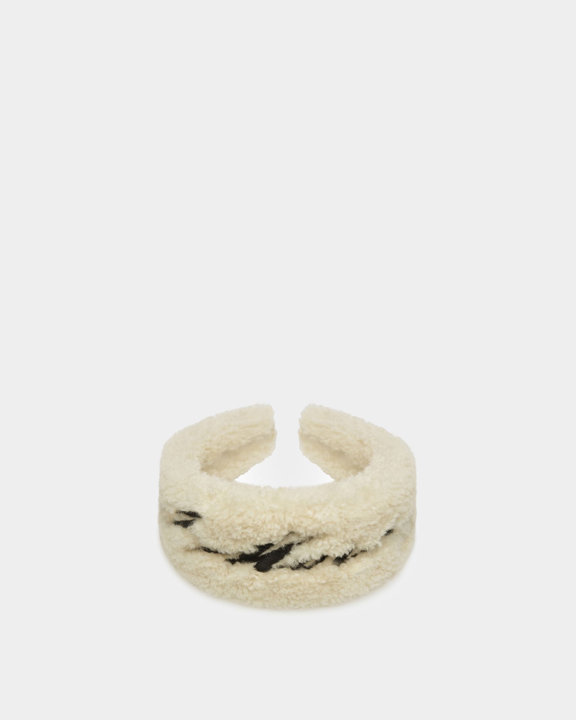 St Moritz Headband Shearling Accessory In Bone - Women's - Bally - 02