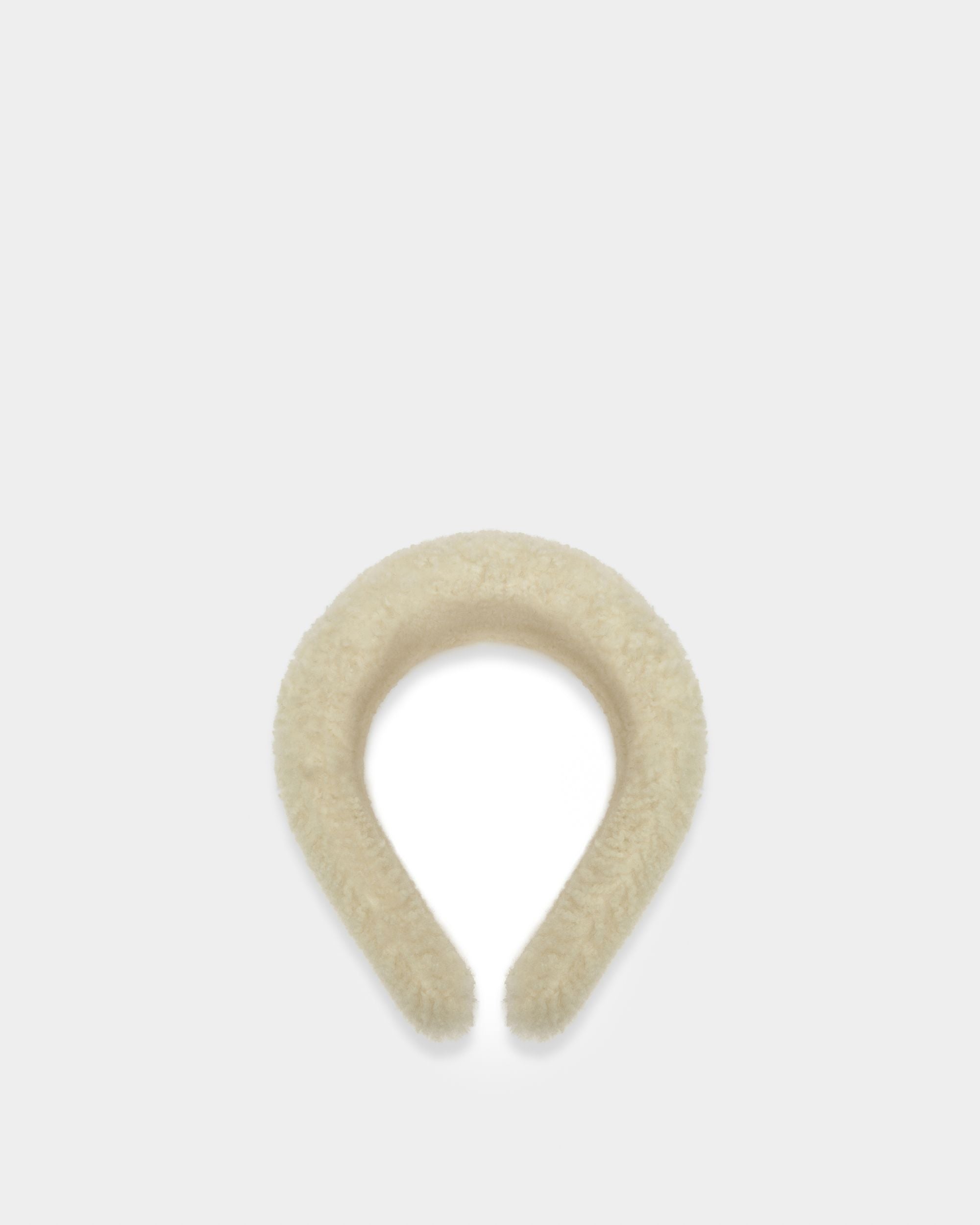 St Moritz Headband Shearling Accessory In Bone - Women's - Bally - 03