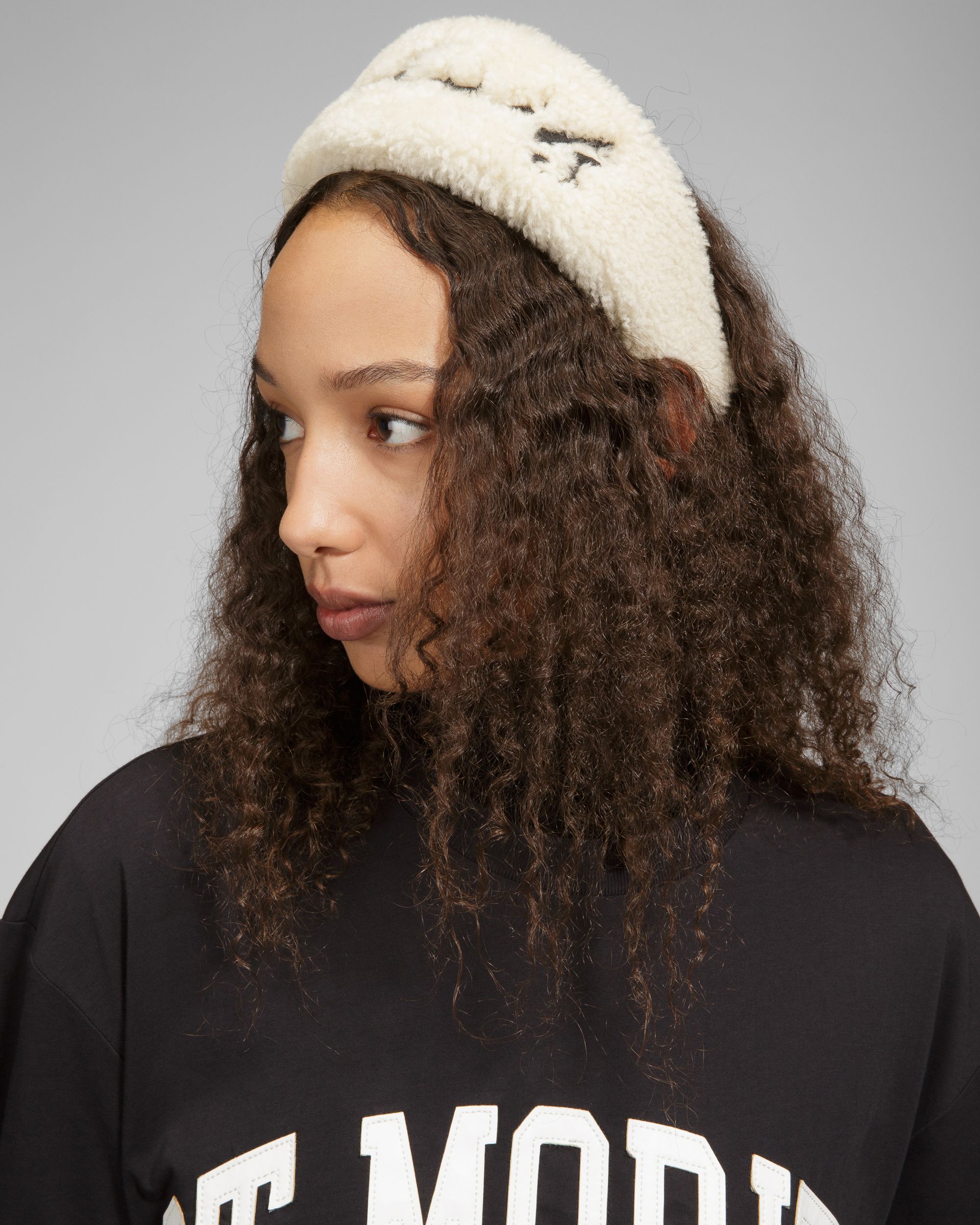 St Moritz Headband Shearling Accessory In Bone - Women's - Bally - 05