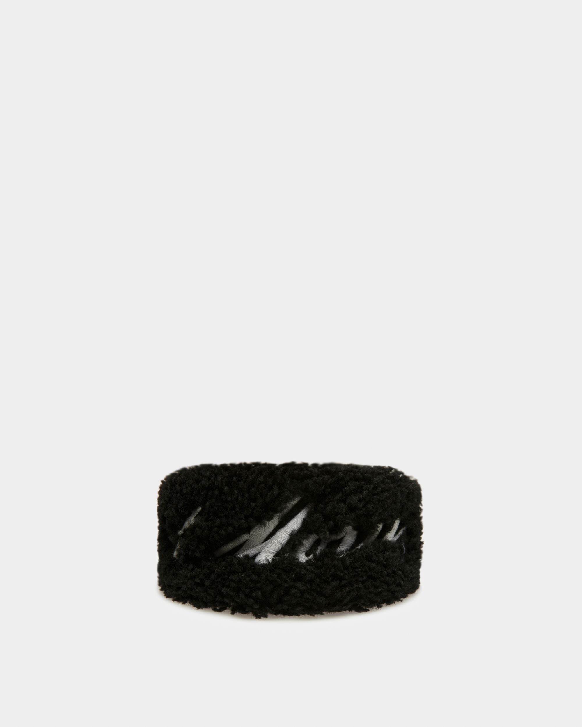 St Moritz Headband Shearling Accessory In Black - Women's - Bally - 01