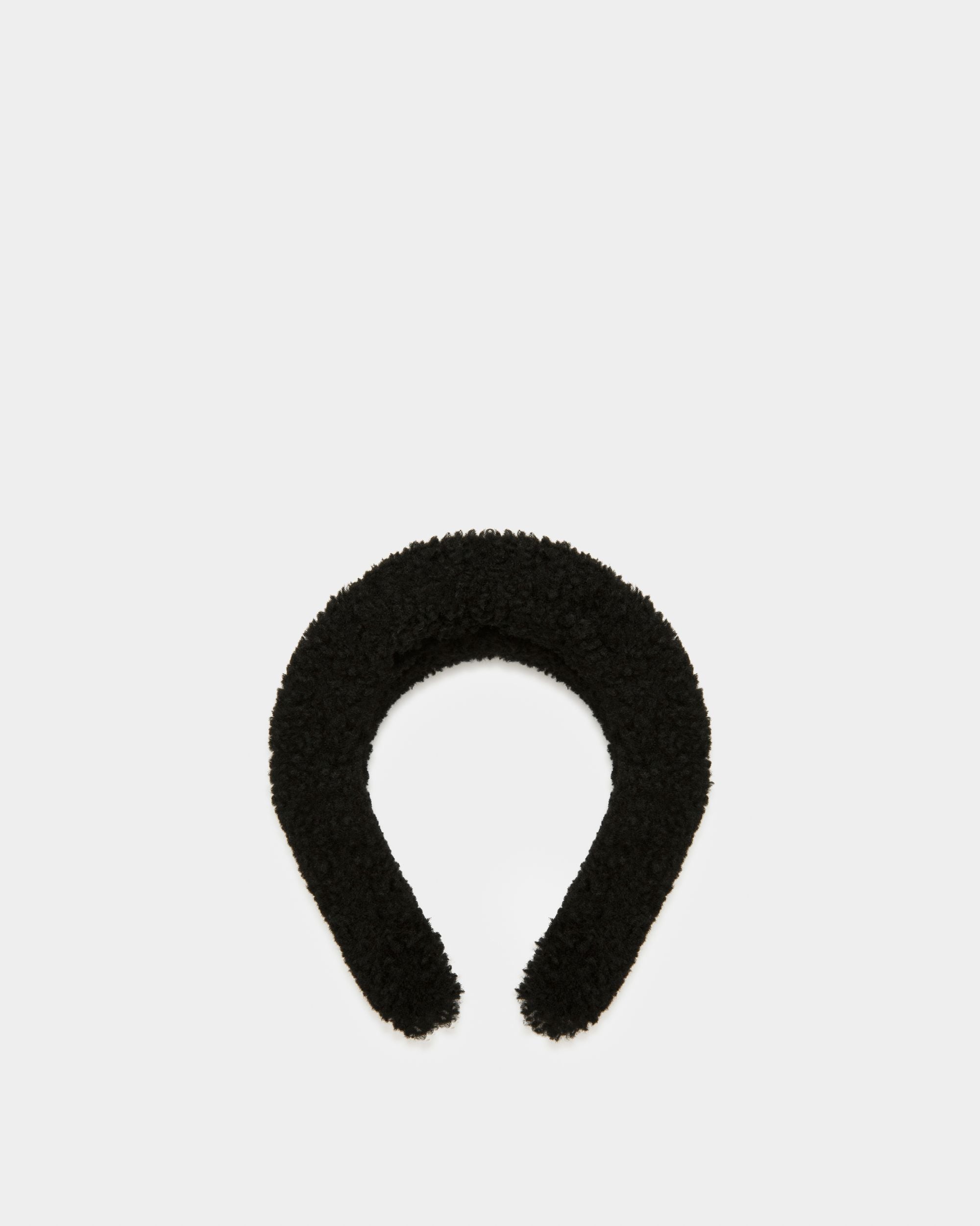 St Moritz Headband Shearling Accessory In Black - Women's - Bally - 03