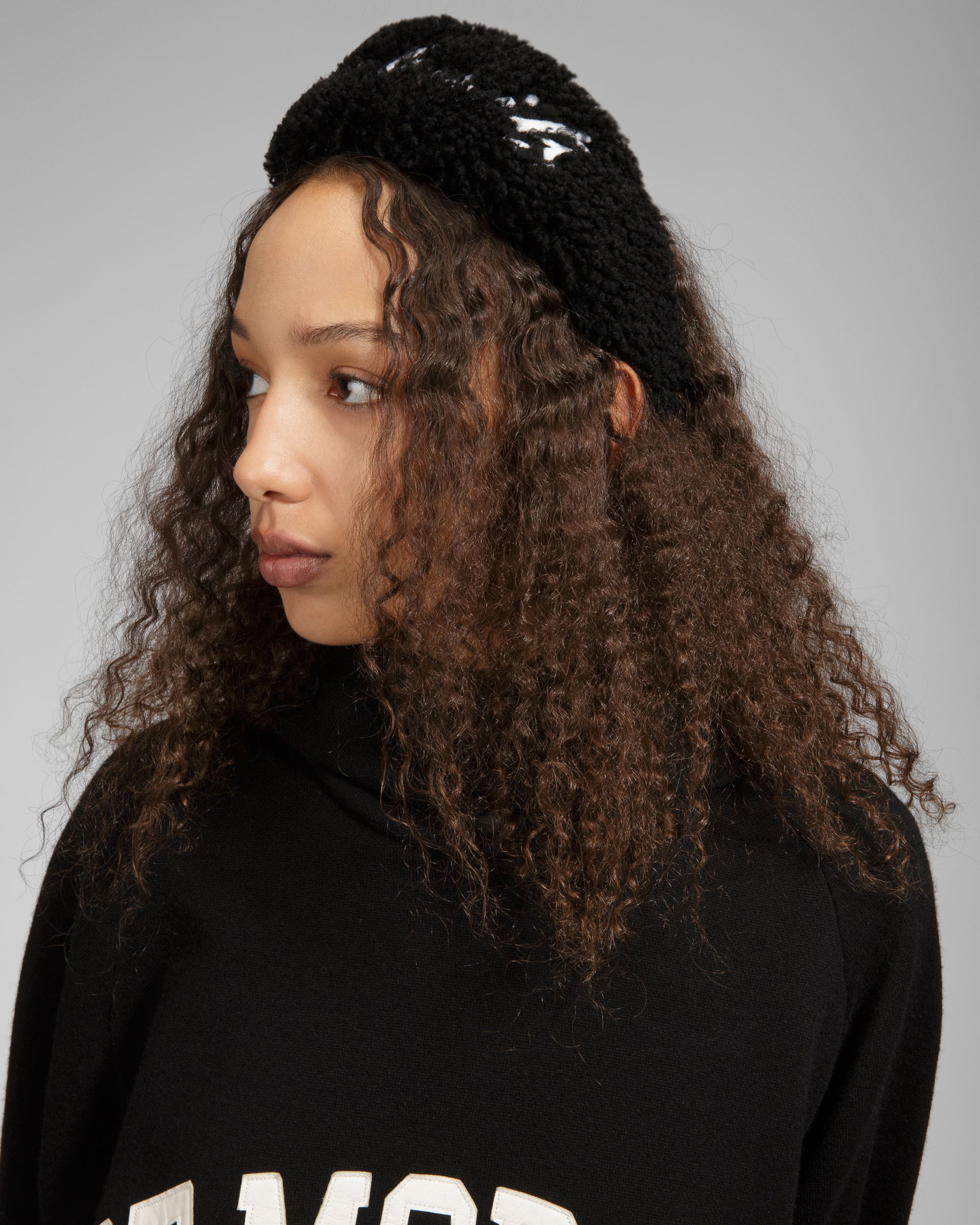 St Moritz Headband Shearling Accessory In Black - Women's - Bally - 05