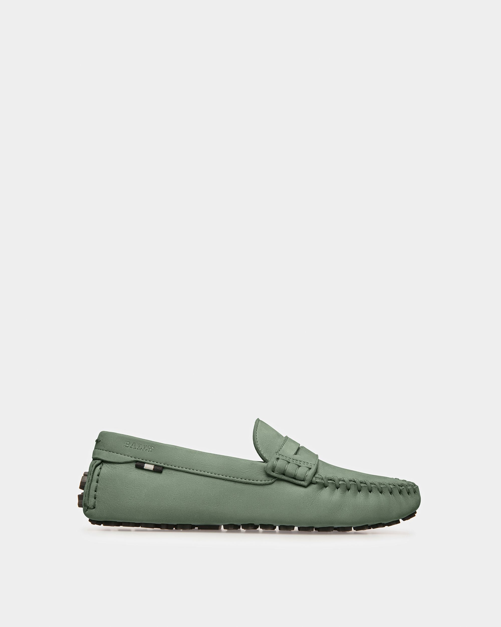 Lamby Leather Drivers In Sage - Women's - Bally - 01