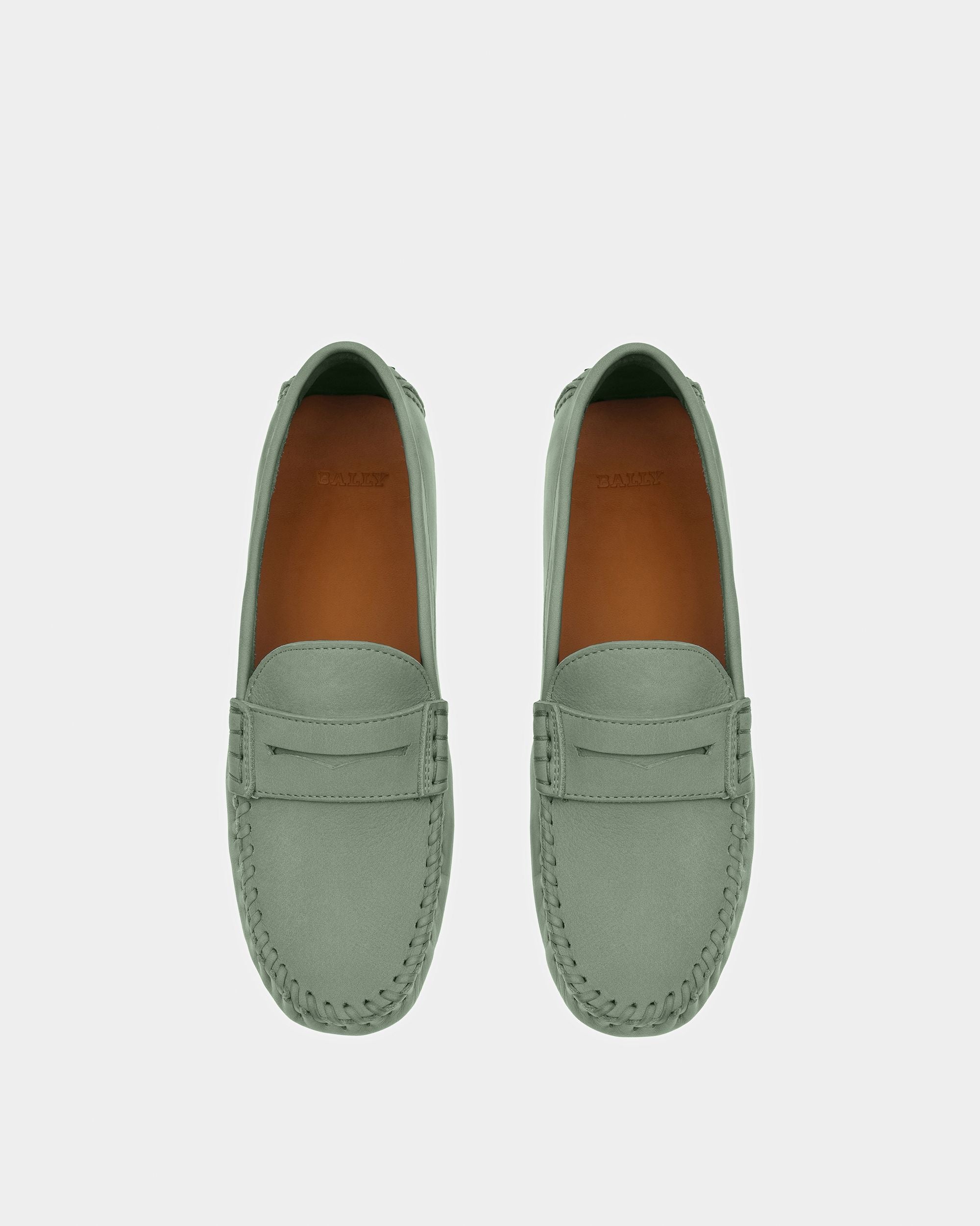 Lamby Leather Drivers In Sage - Women's - Bally - 02