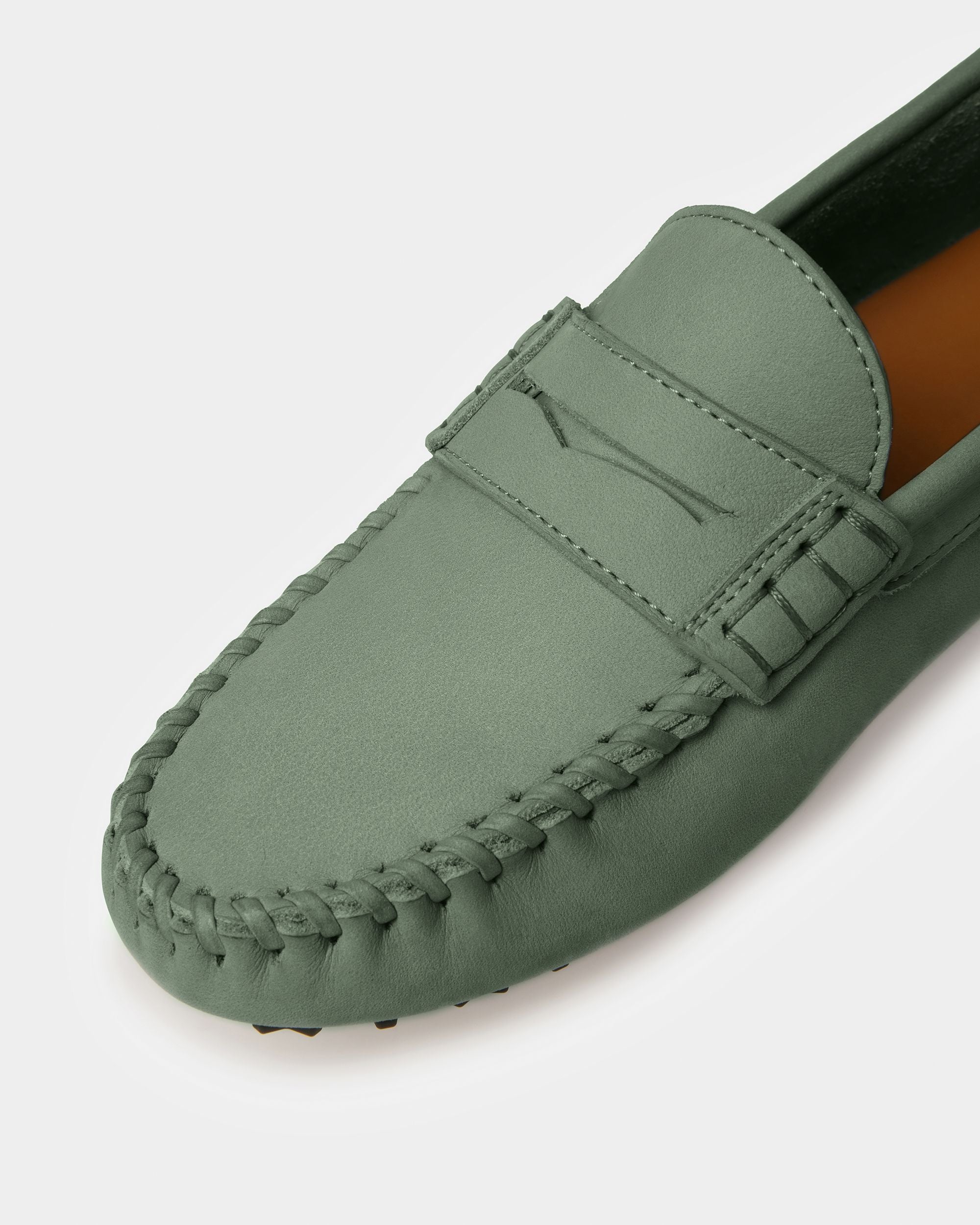 Lamby Leather Drivers In Sage - Women's - Bally - 06
