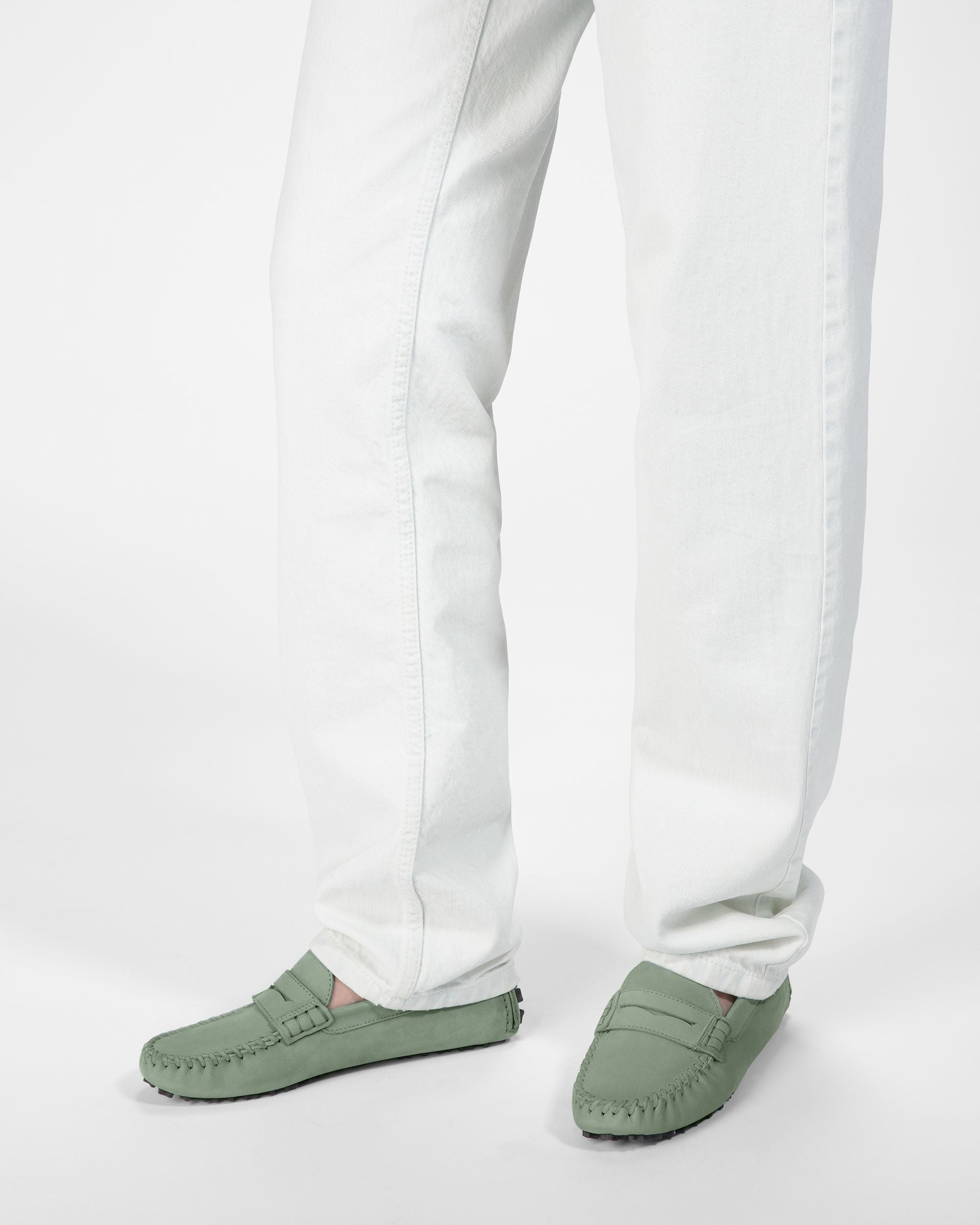Lamby Leather Drivers In Sage - Women's - Bally - 07