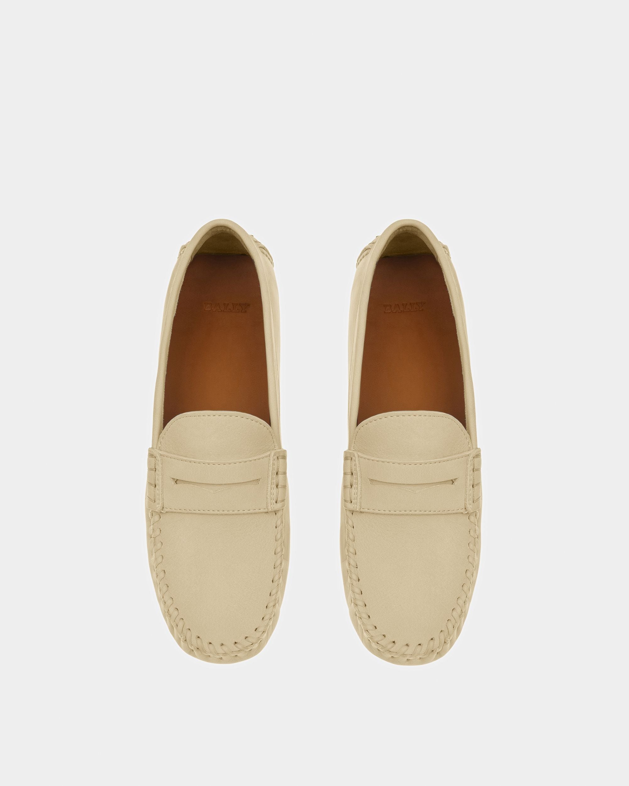 Lamby Leather Drivers In Fossil - Women's - Bally - 02