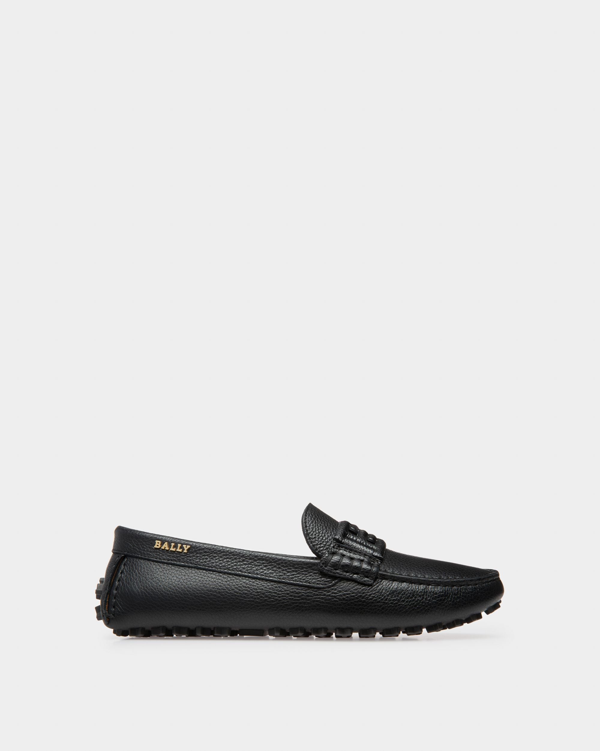 Leyla Leather Drivers In Black - Women's - Bally - 01