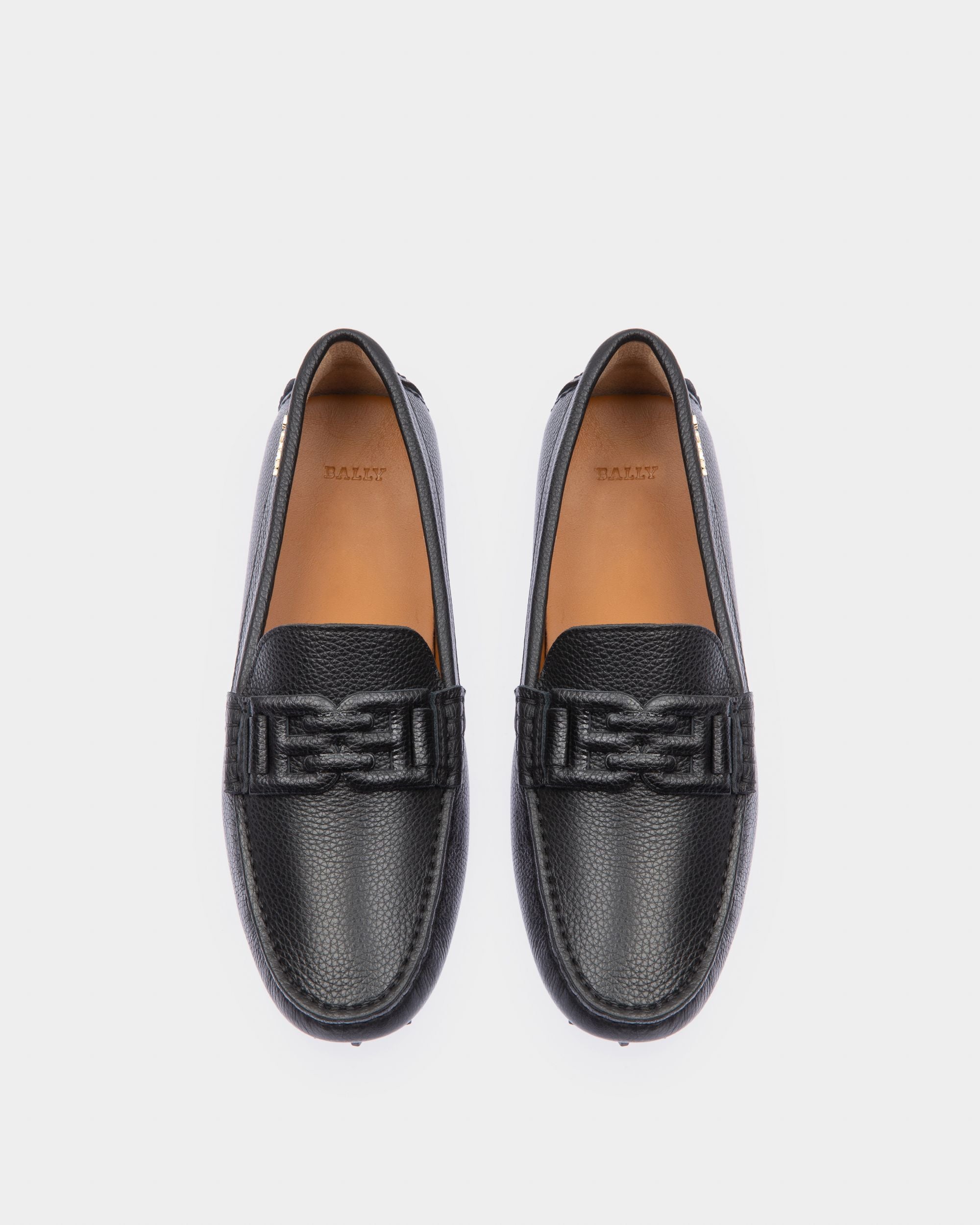 Leyla Leather Drivers In Black - Women's - Bally - 02