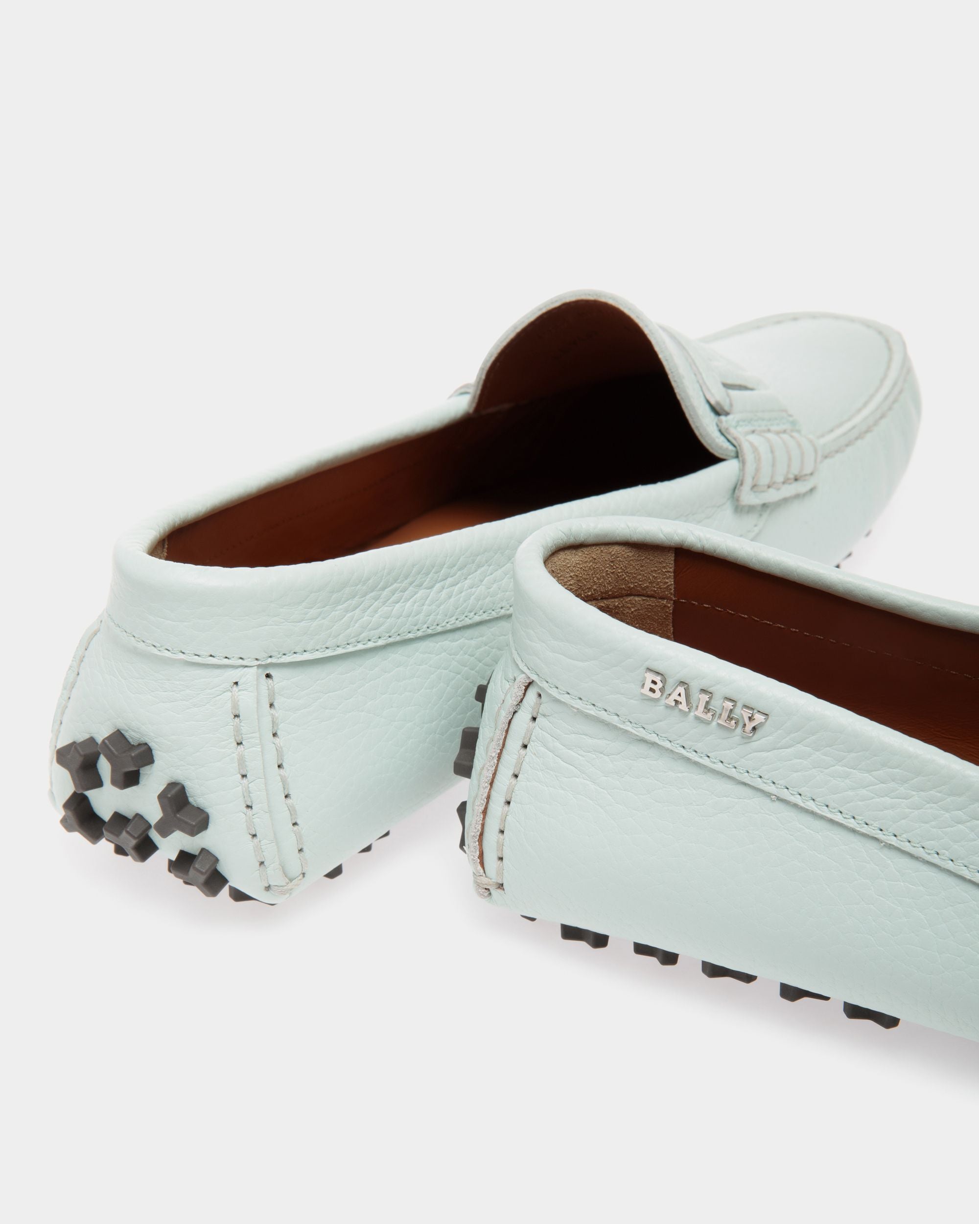 Lux Driver Drivers In Blue Leather - Women's - Bally - 05