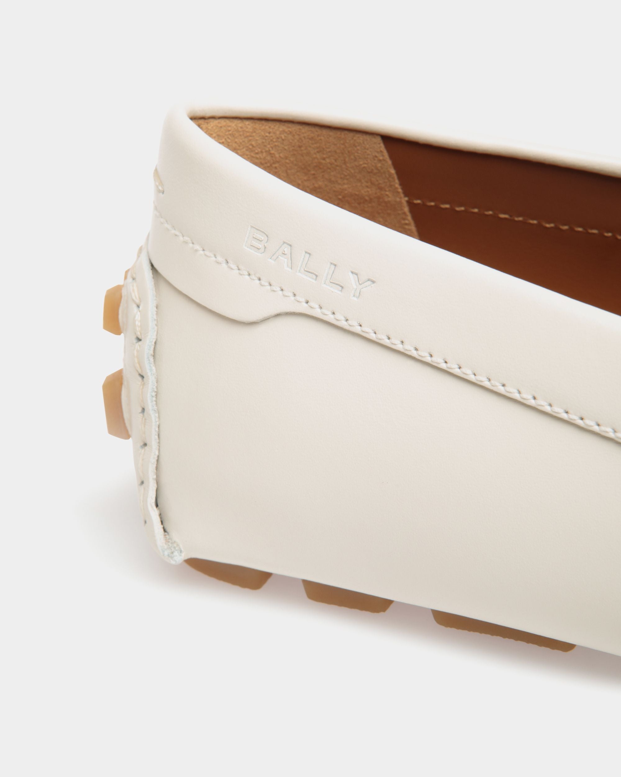 Kerbs Driver In White Leather - Women's - Bally - 05