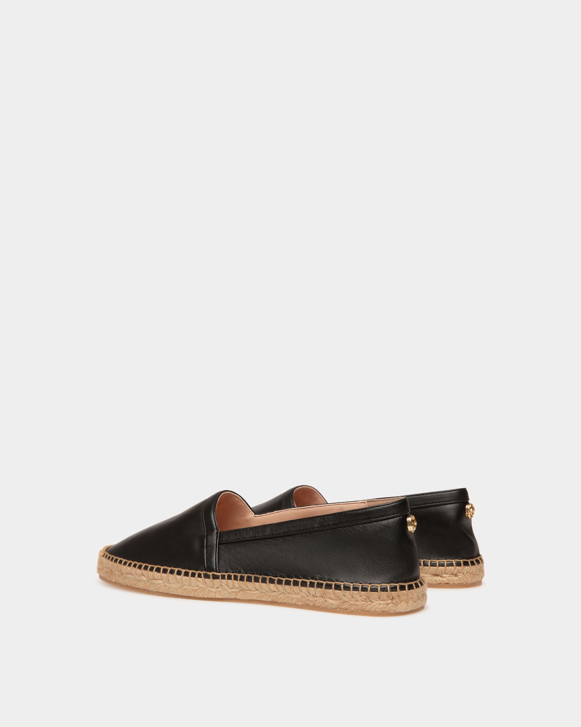 Urdy Espadrille in Black Nappa Leather - Women's - Bally - 04