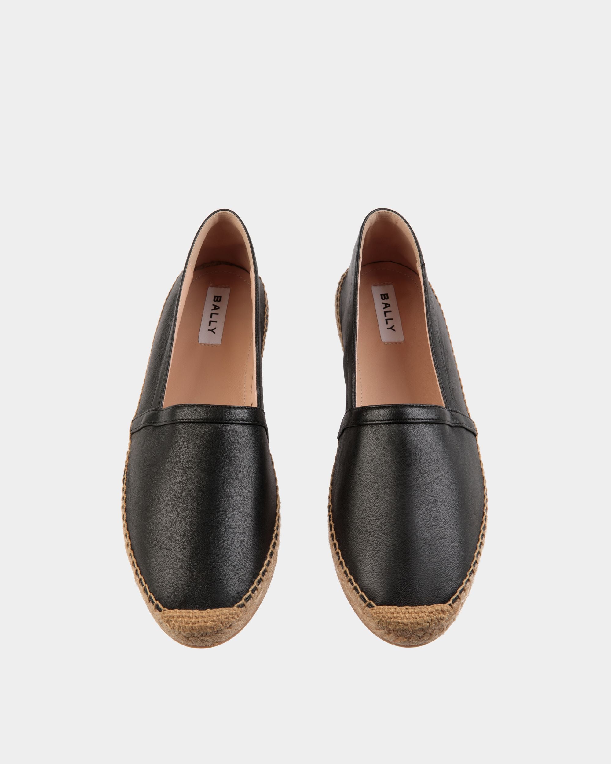 Urdy Espadrille in Black Nappa Leather - Women's - Bally - 05