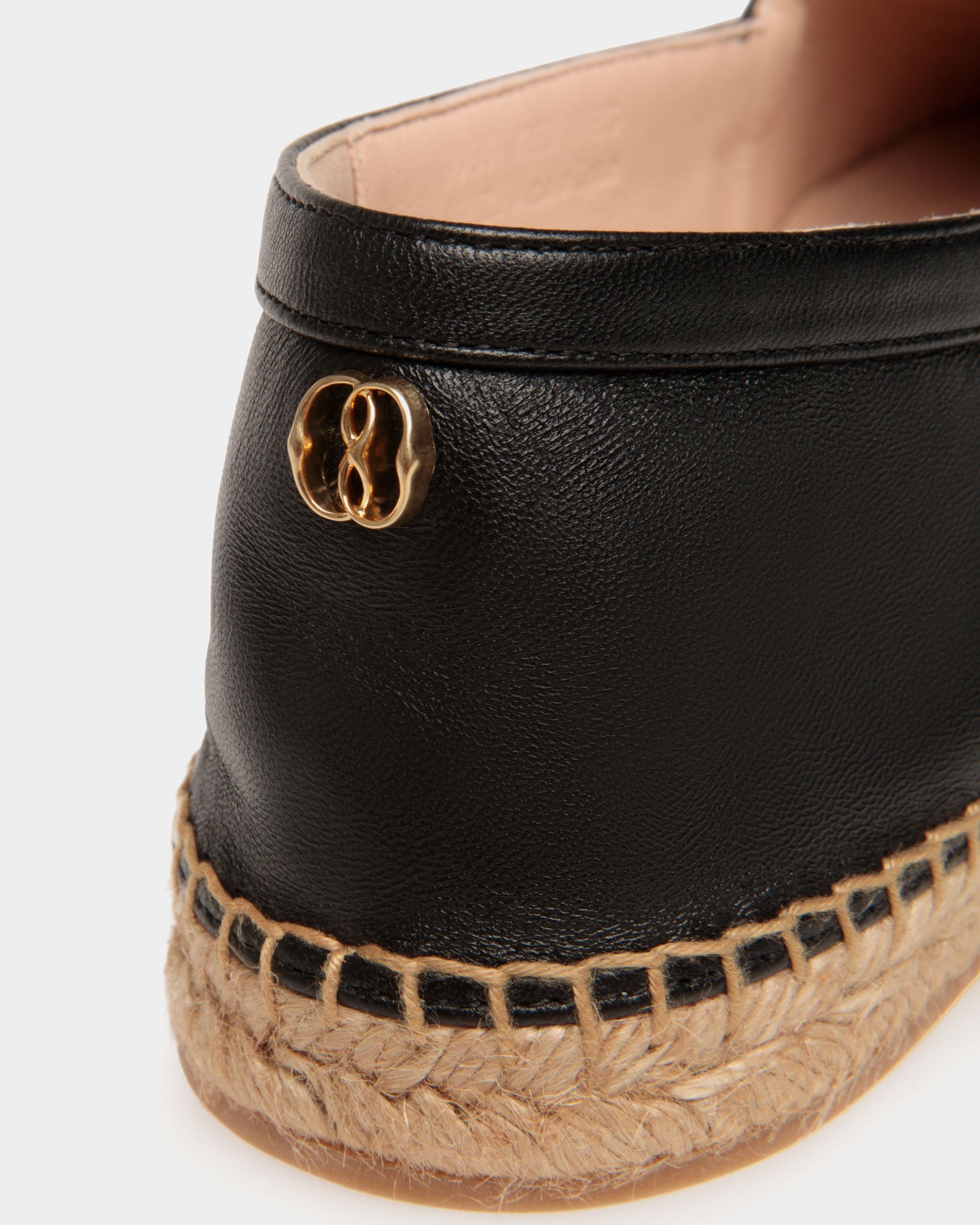 Urdy Espadrille in Black Nappa Leather - Women's - Bally - 06