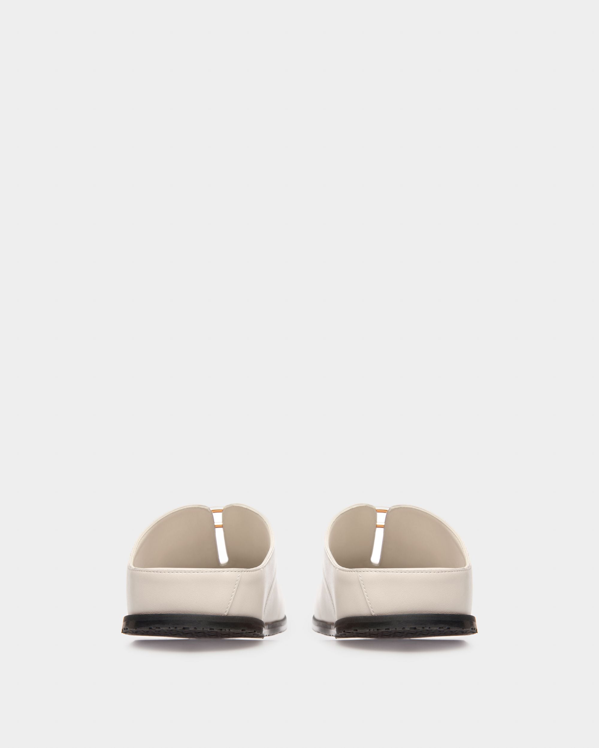 Francine Leather Slippers In Bone - Women's - Bally - 04