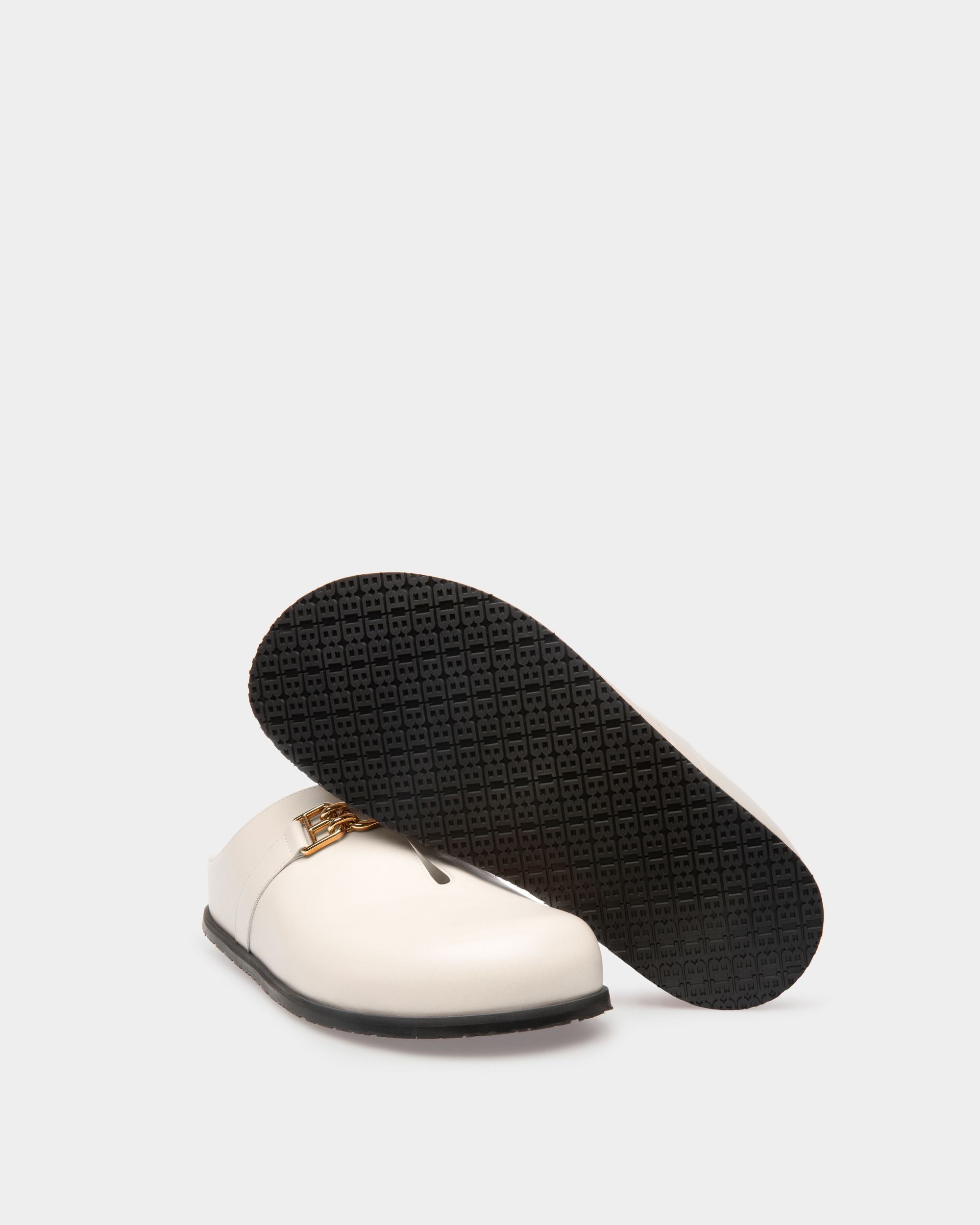 Francine Leather Slippers In Bone - Women's - Bally - 05