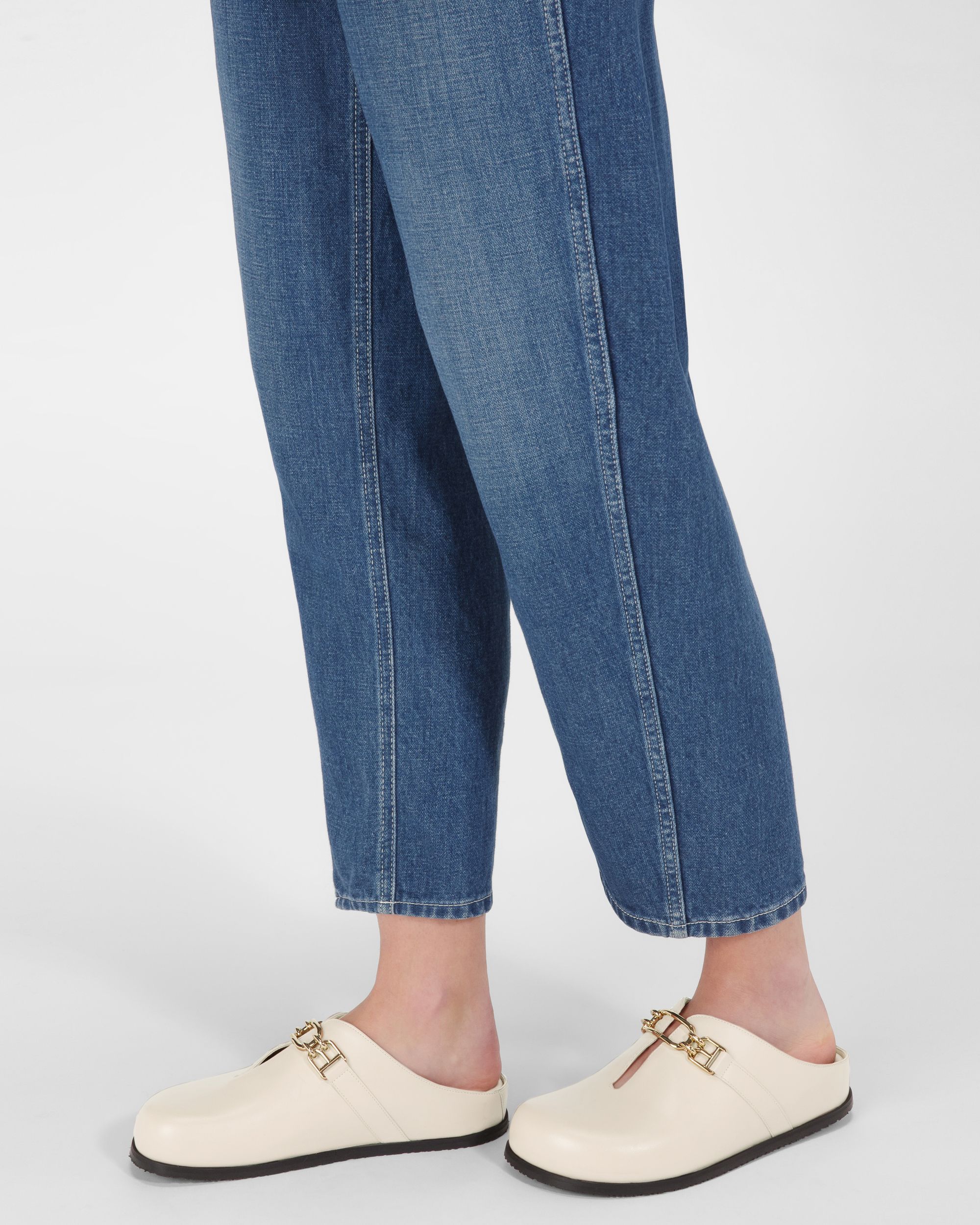 Francine Leather Slippers In Bone - Women's - Bally - 07