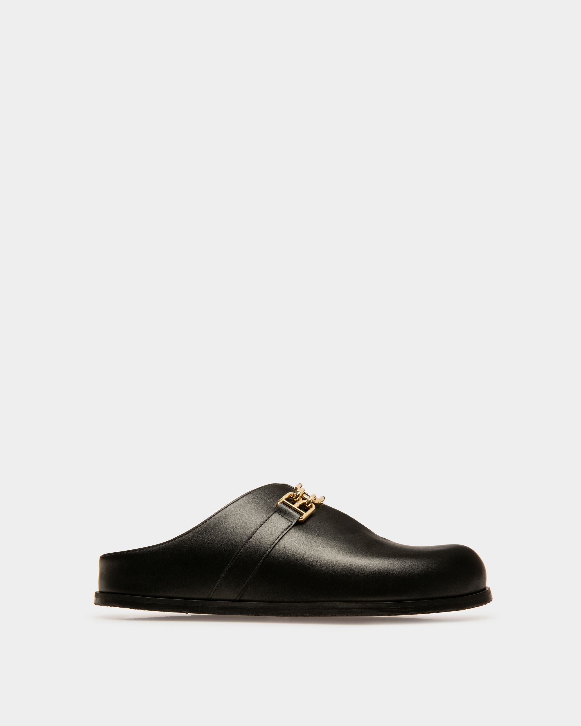Francine Leather Slippers In Black - Women's - Bally - 01
