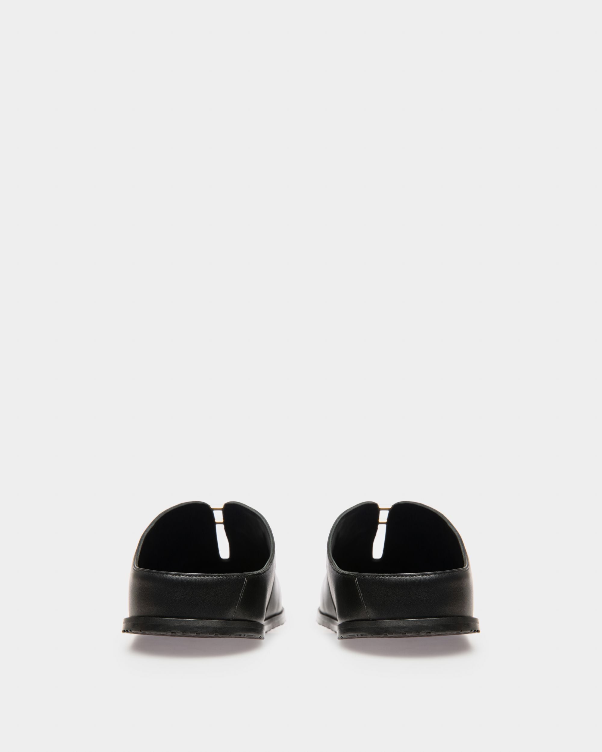 Francine Leather Slippers In Black - Women's - Bally - 04