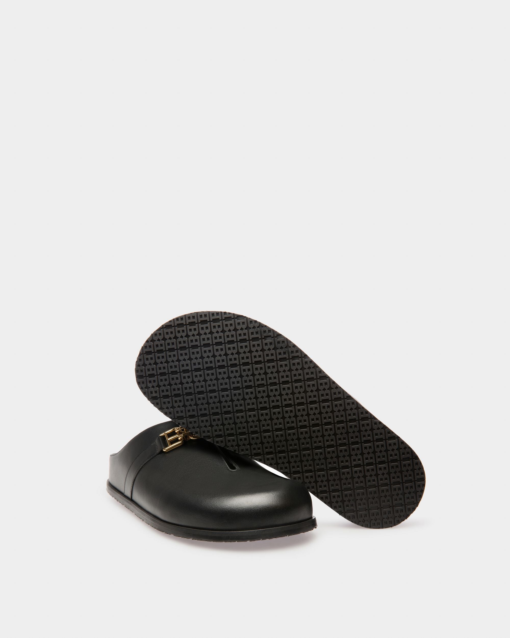 Francine Leather Slippers In Black - Women's - Bally - 05