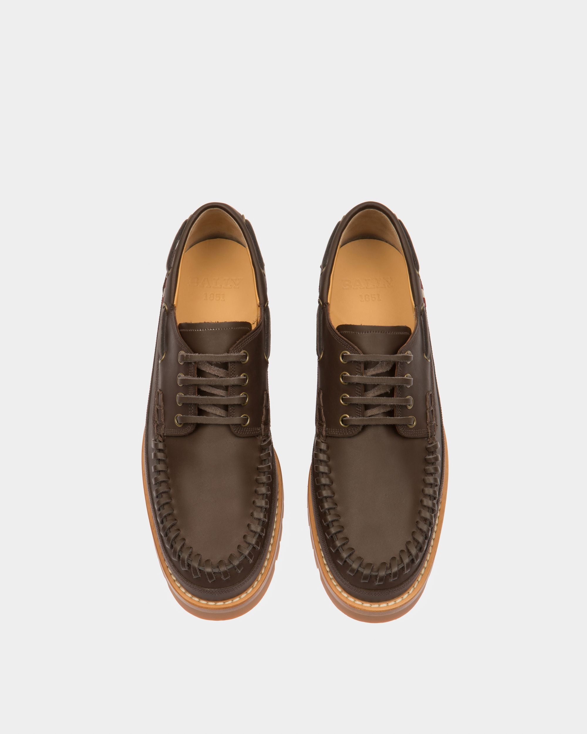 Tristan Leather Moccasin In Brown - Women's - Bally - 02