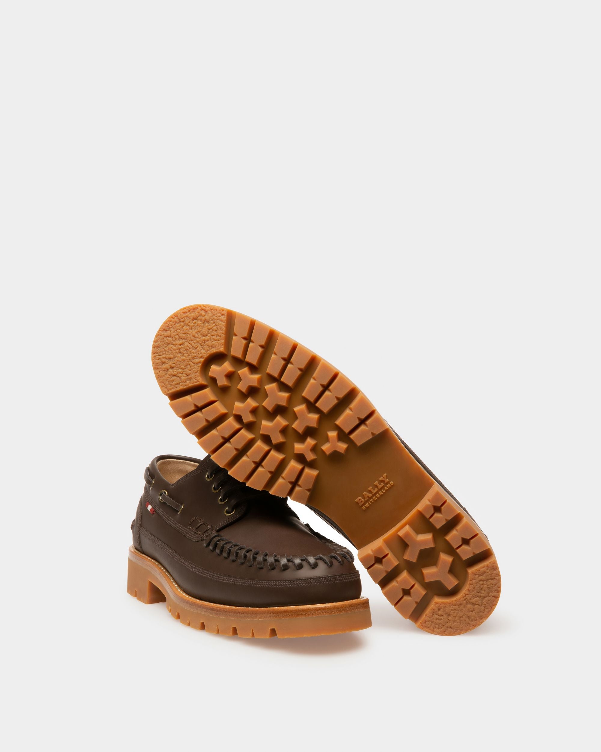 Tristan Leather Moccasin In Brown - Women's - Bally - 05
