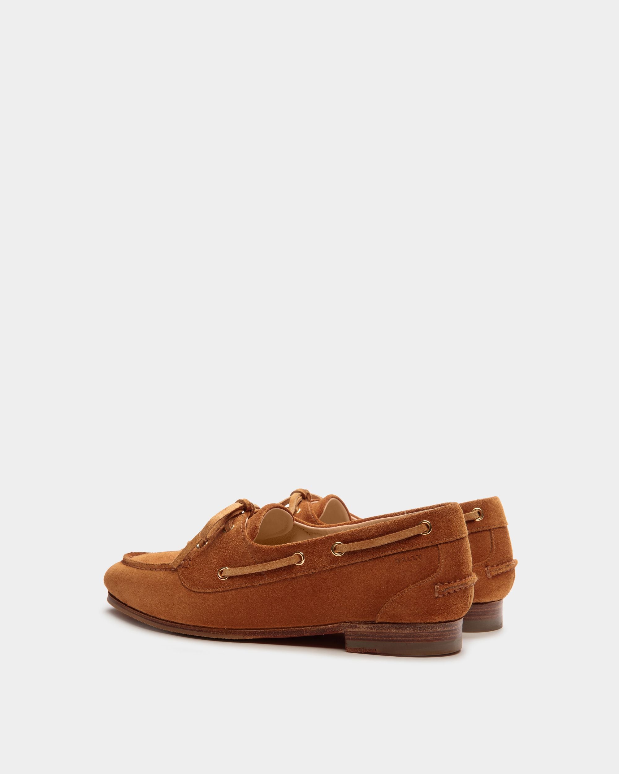 Plume Moccasin in Brown Suede - Women's - Bally - 03