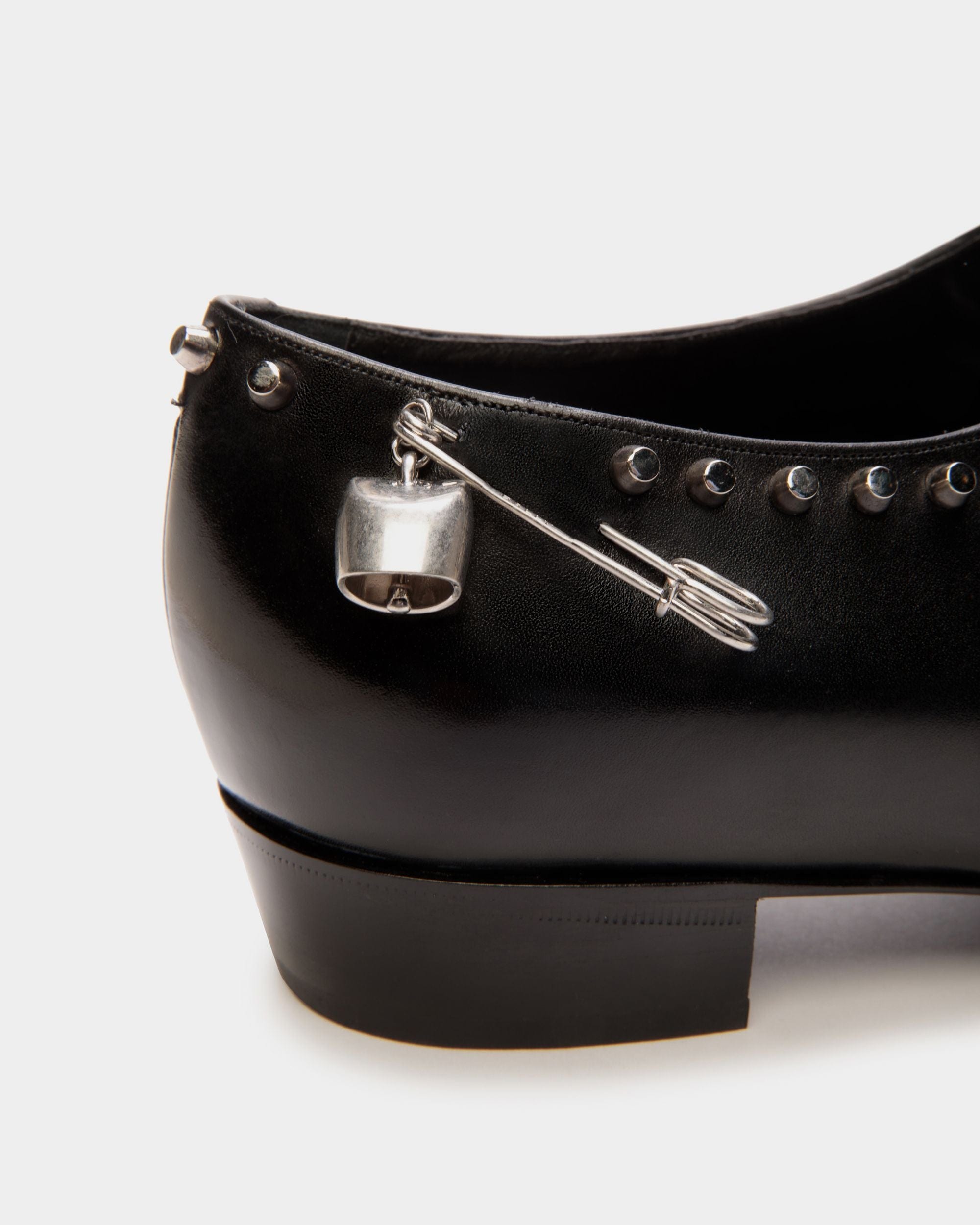 Glendale Mary-Jane in Black Leather with Studs - Women's - Bally - 05