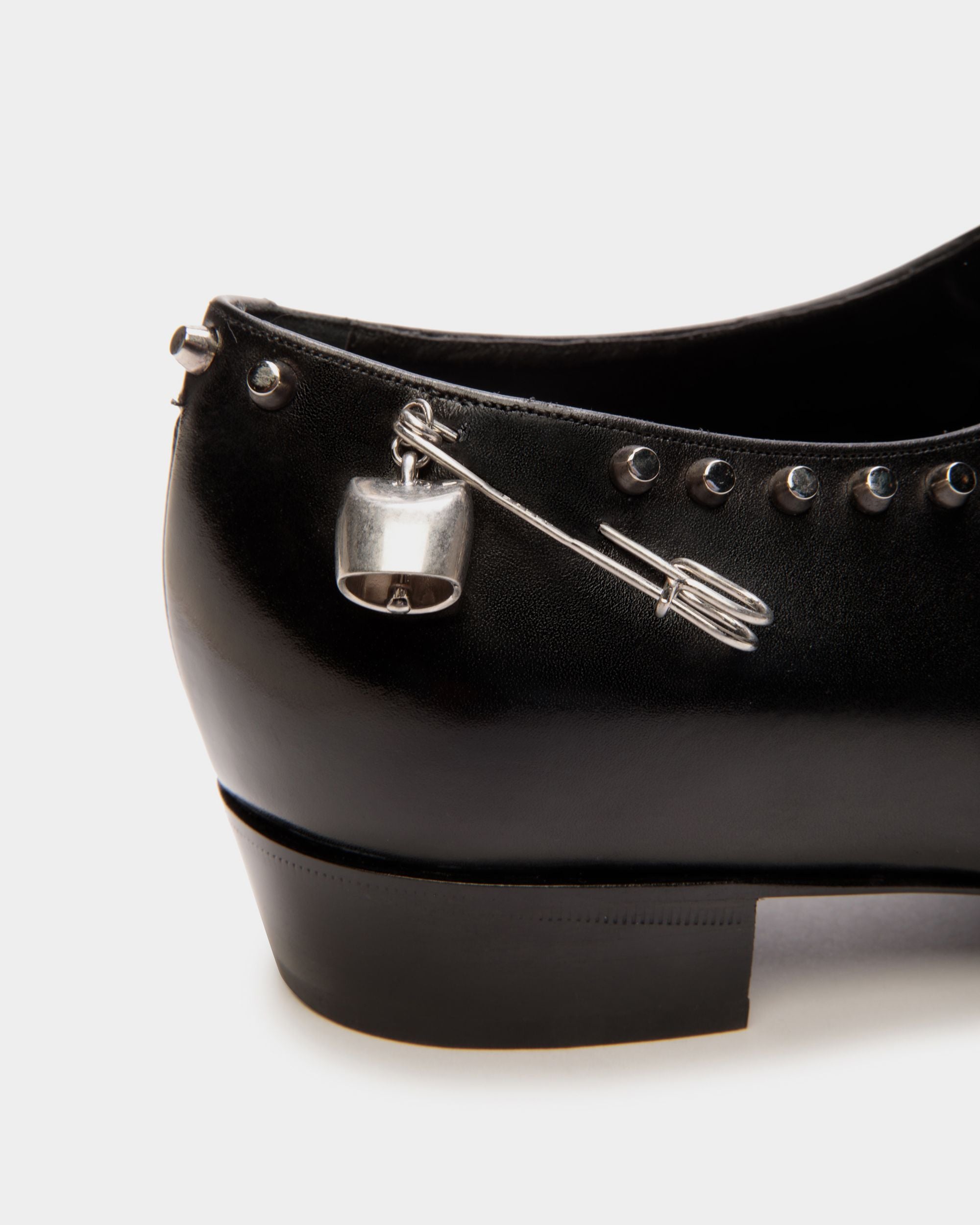 Glendale Mary-Jane in Black Leather with Studs - Women's - Bally - 05
