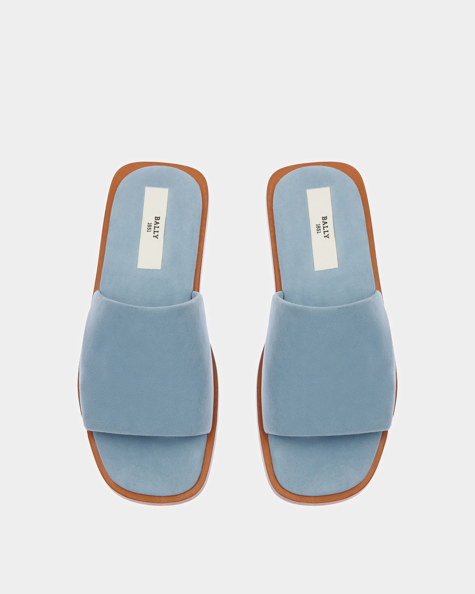 Sabian Leather Sandals In Light Blue - Women's - Bally - 02