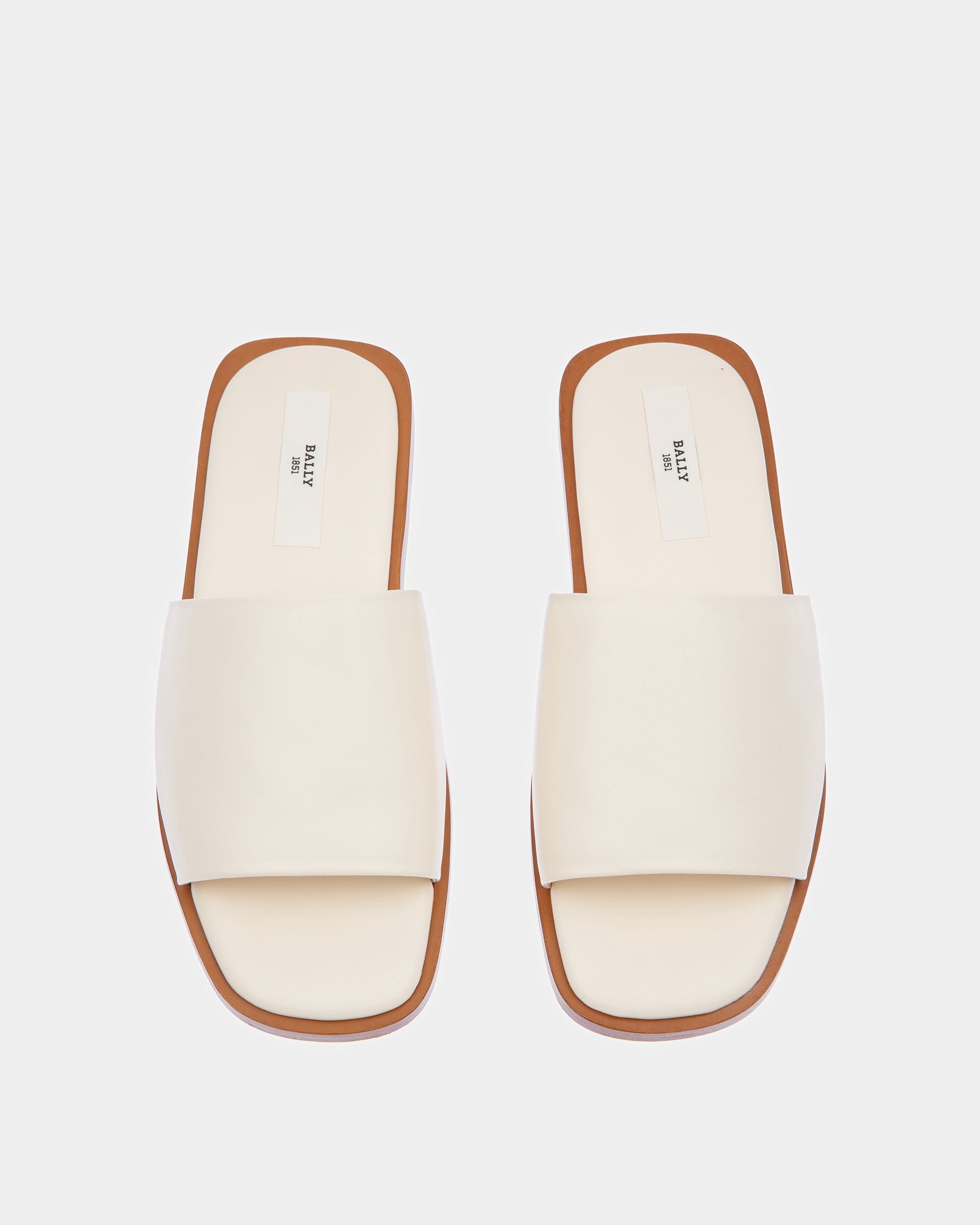 Sabian Leather Sandals In Bone - Women's - Bally - 02
