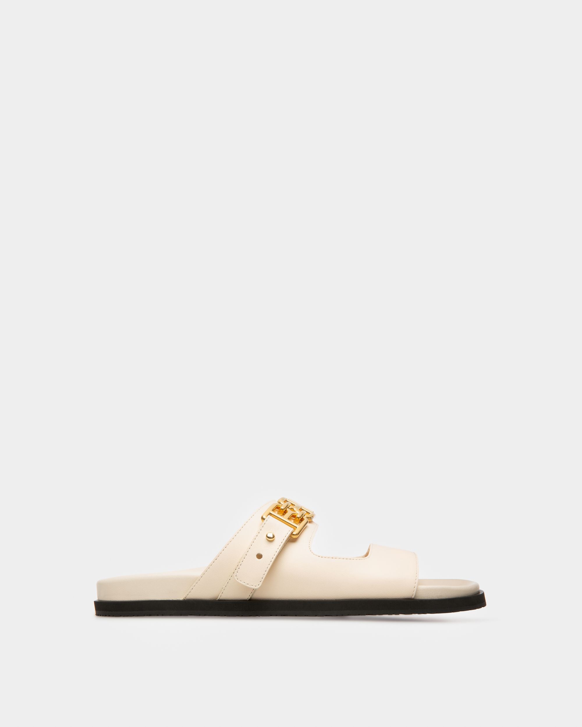 Emma Leather Sandals In Bone - Women's - Bally - 01