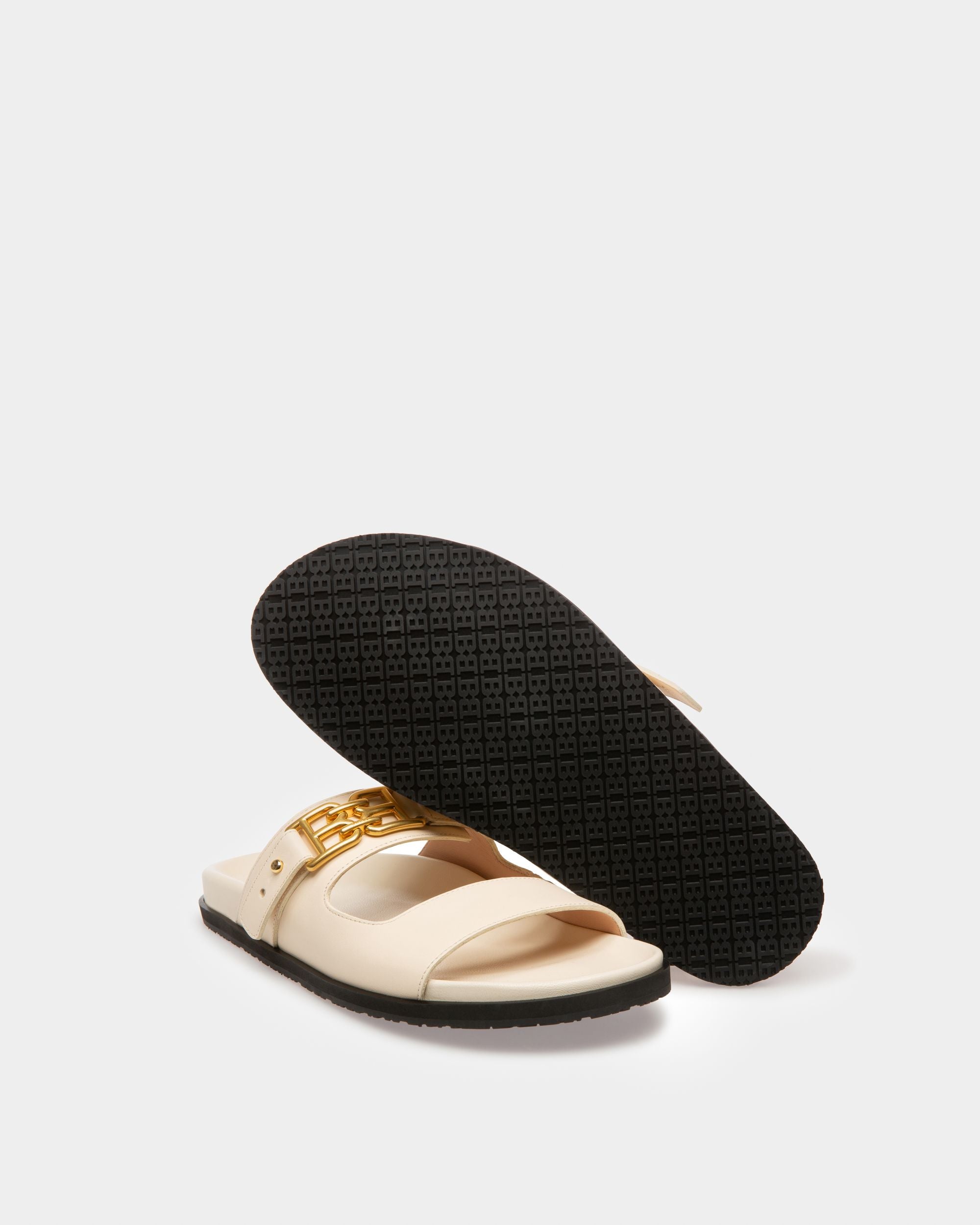 Emma Leather Sandals In Bone - Women's - Bally - 05
