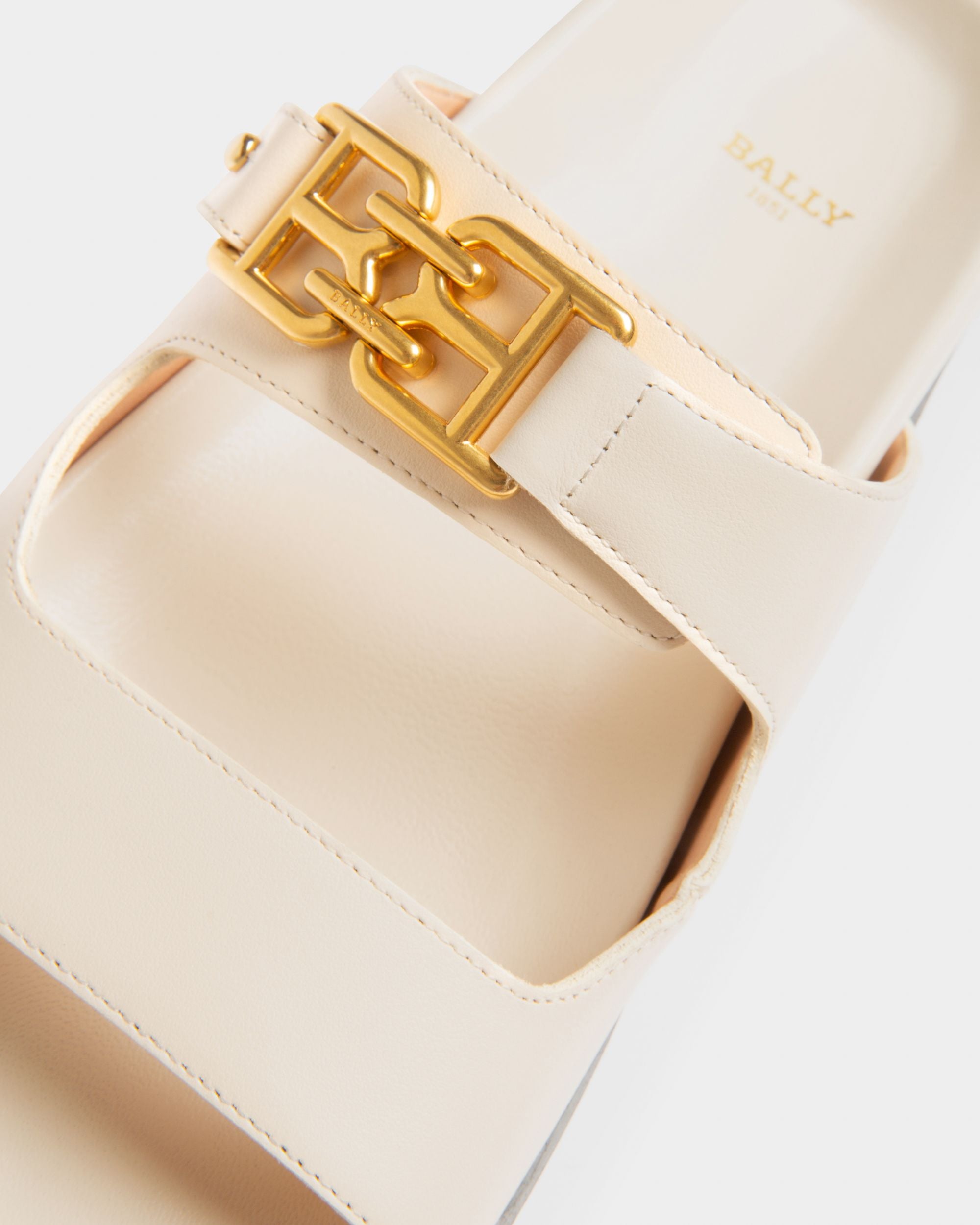 Emma Leather Sandals In Bone - Women's - Bally - 06