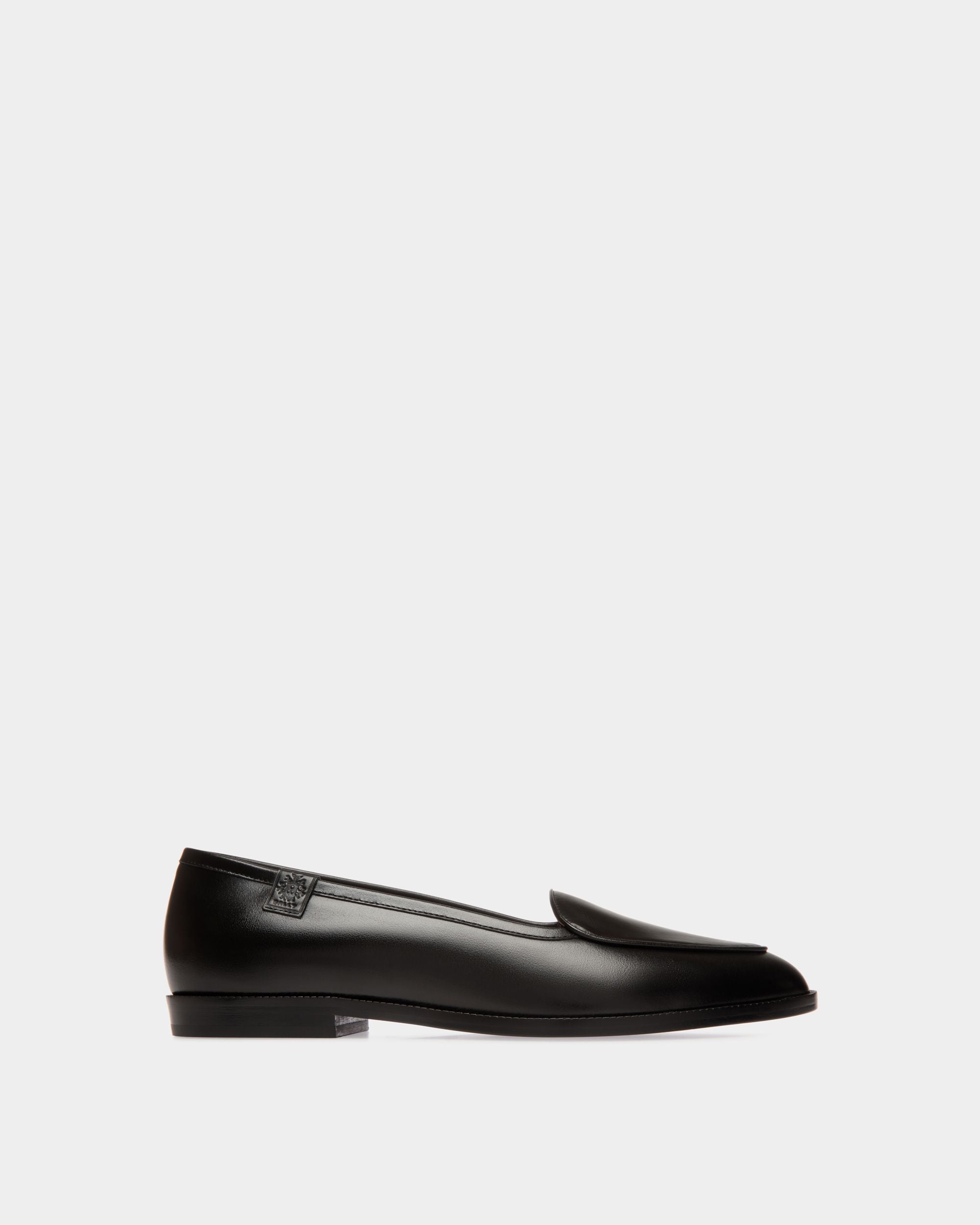 Elite Flat in Black Leather - Women's - Bally - 01