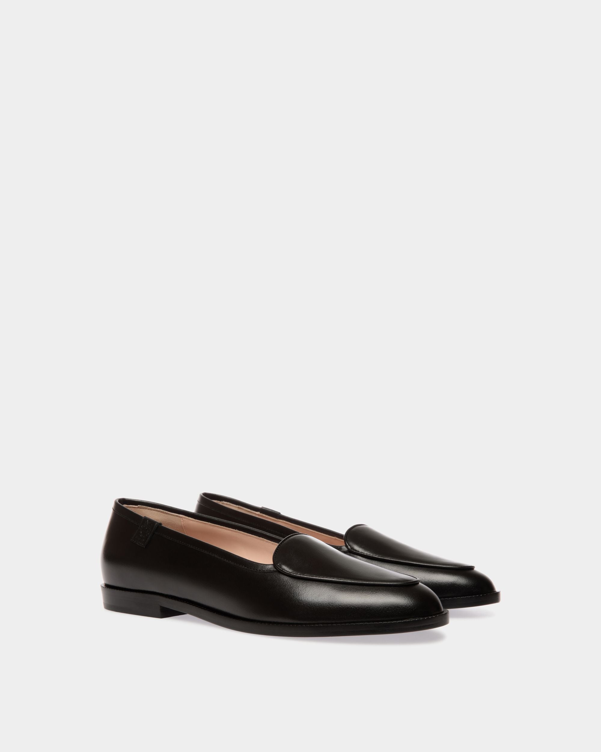 Elite Flat in Black Leather - Women's - Bally - 03