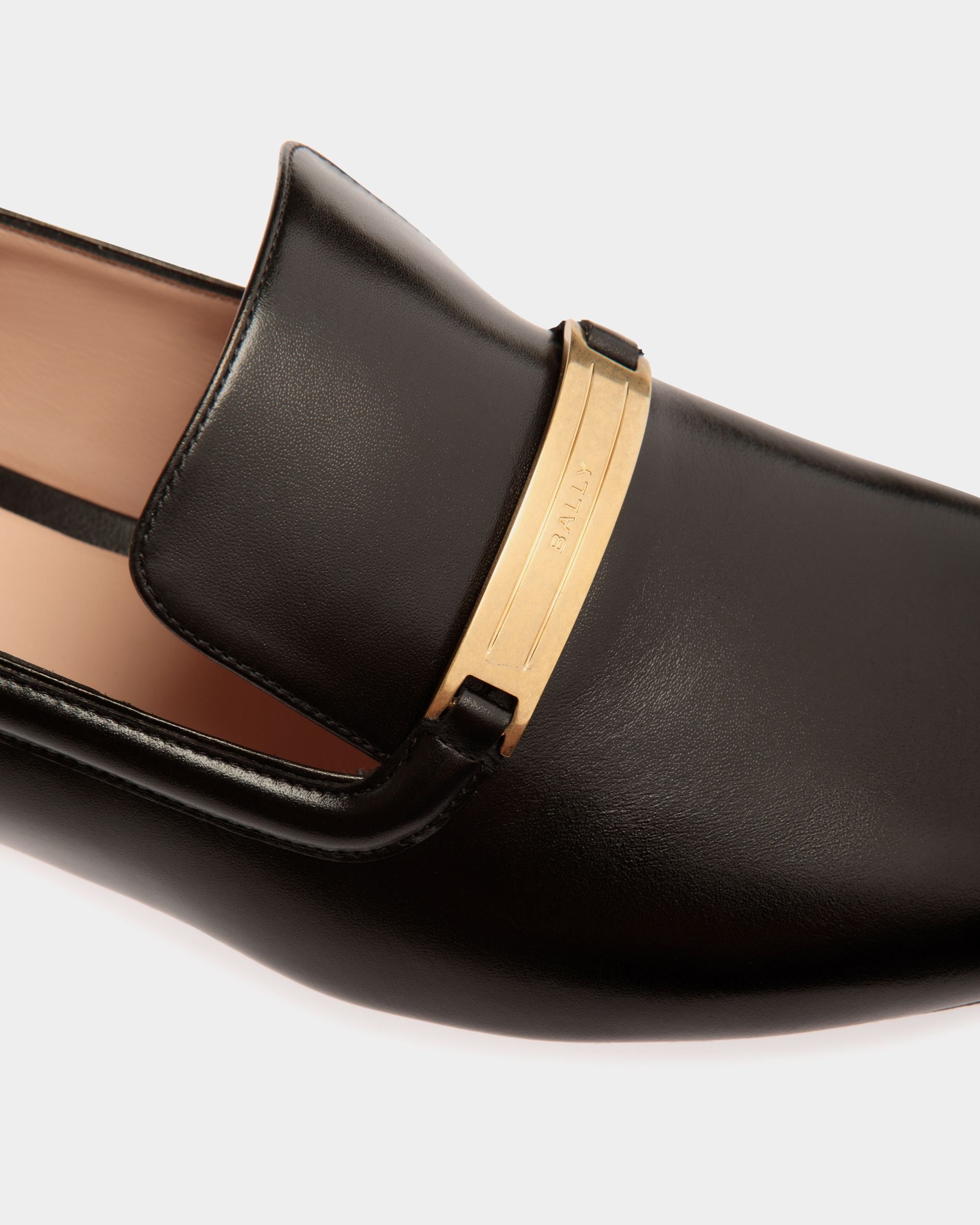 Deco Slipper in Black Leather - Women's - Bally - 05