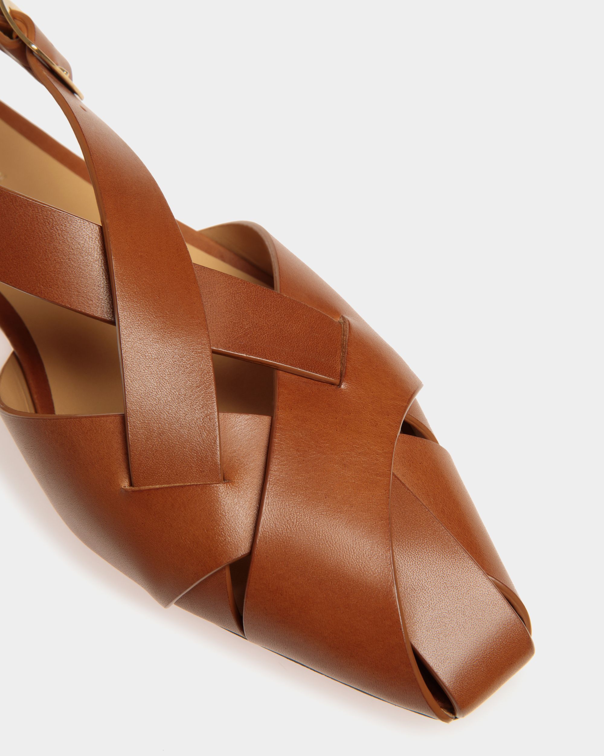 Sylt Flat in Brown Brushed Leather - Women's - Bally - 06