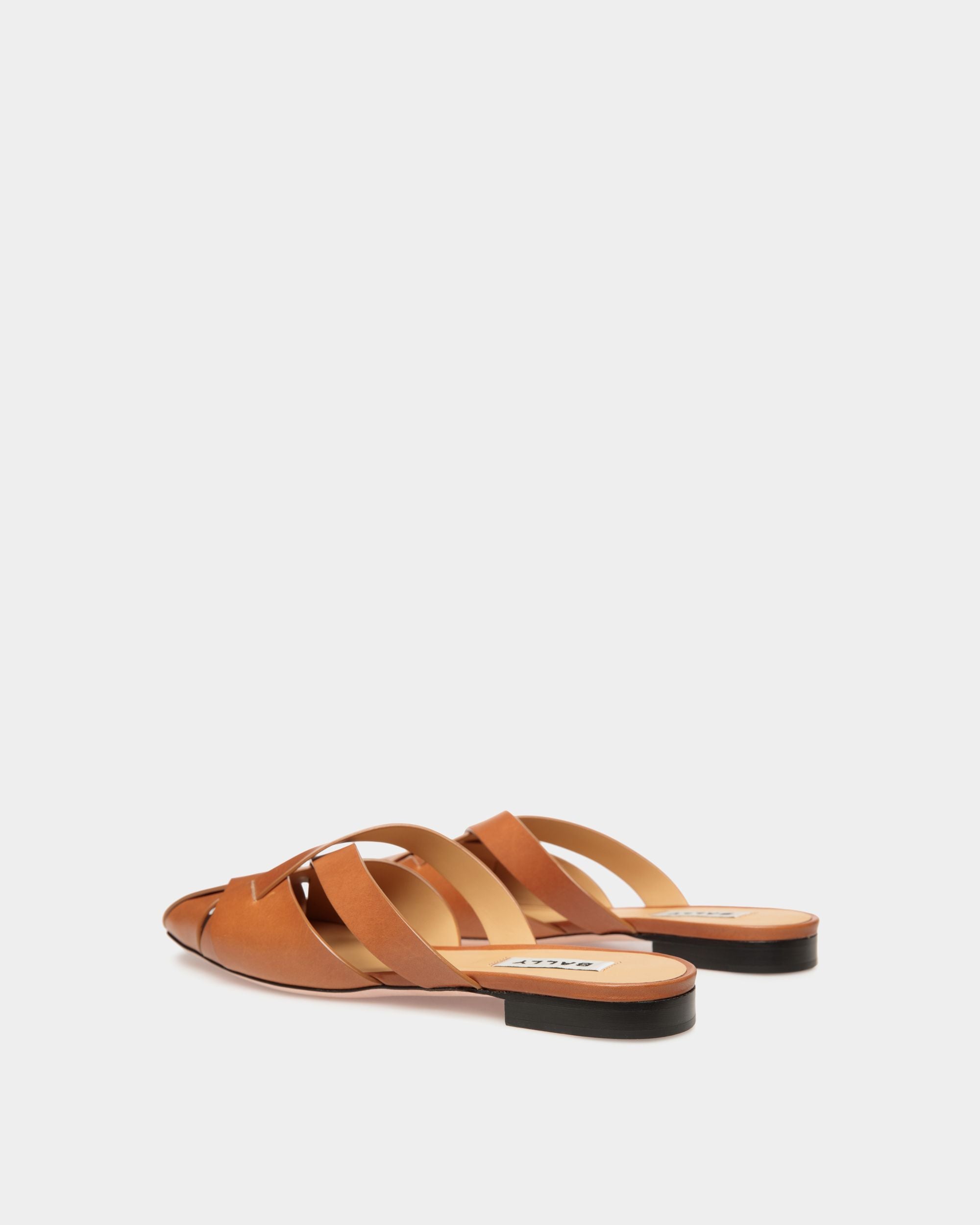 Sylt Sandal in Brown Brushed Leather - Women's - Bally - 04