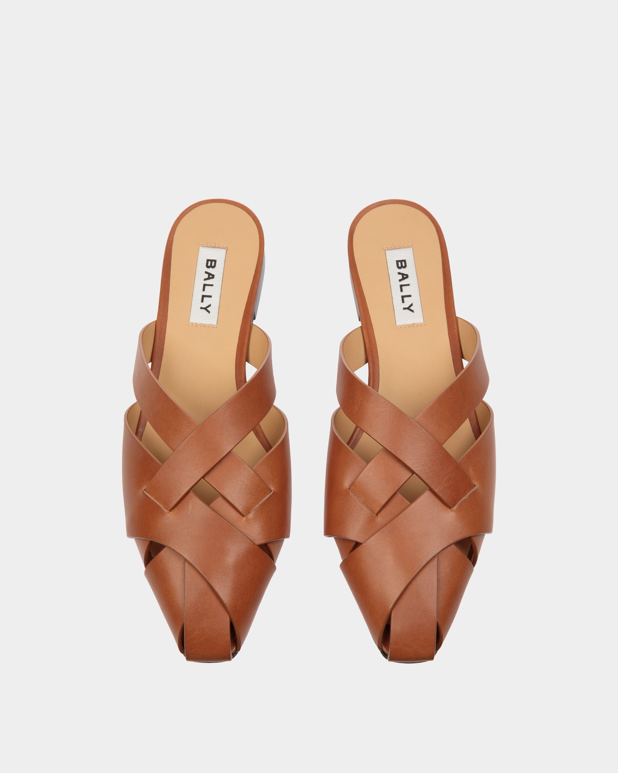 Sylt Sandal in Brown Brushed Leather - Women's - Bally - 05