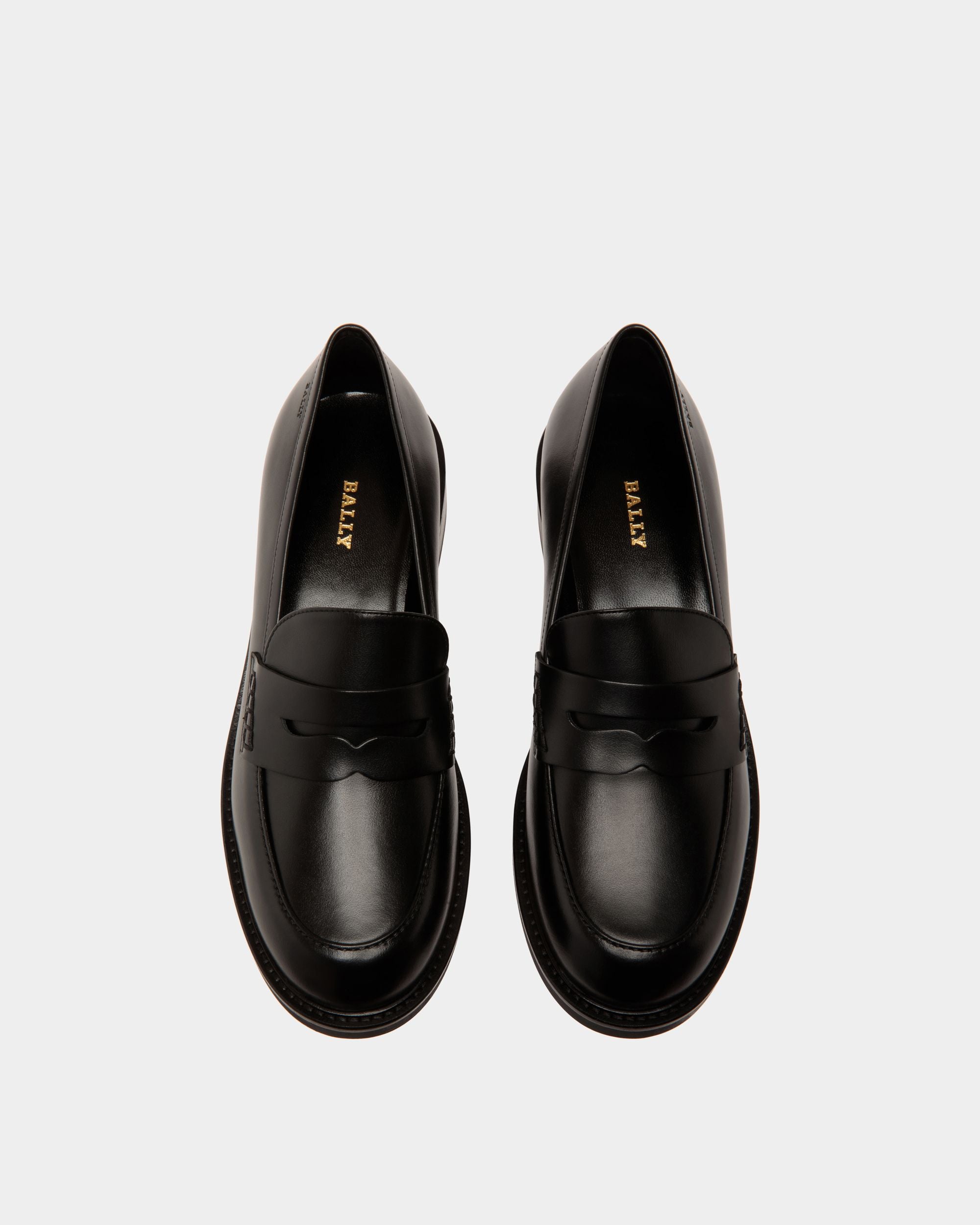 Flats In Black Leather - Women's - Bally - 04