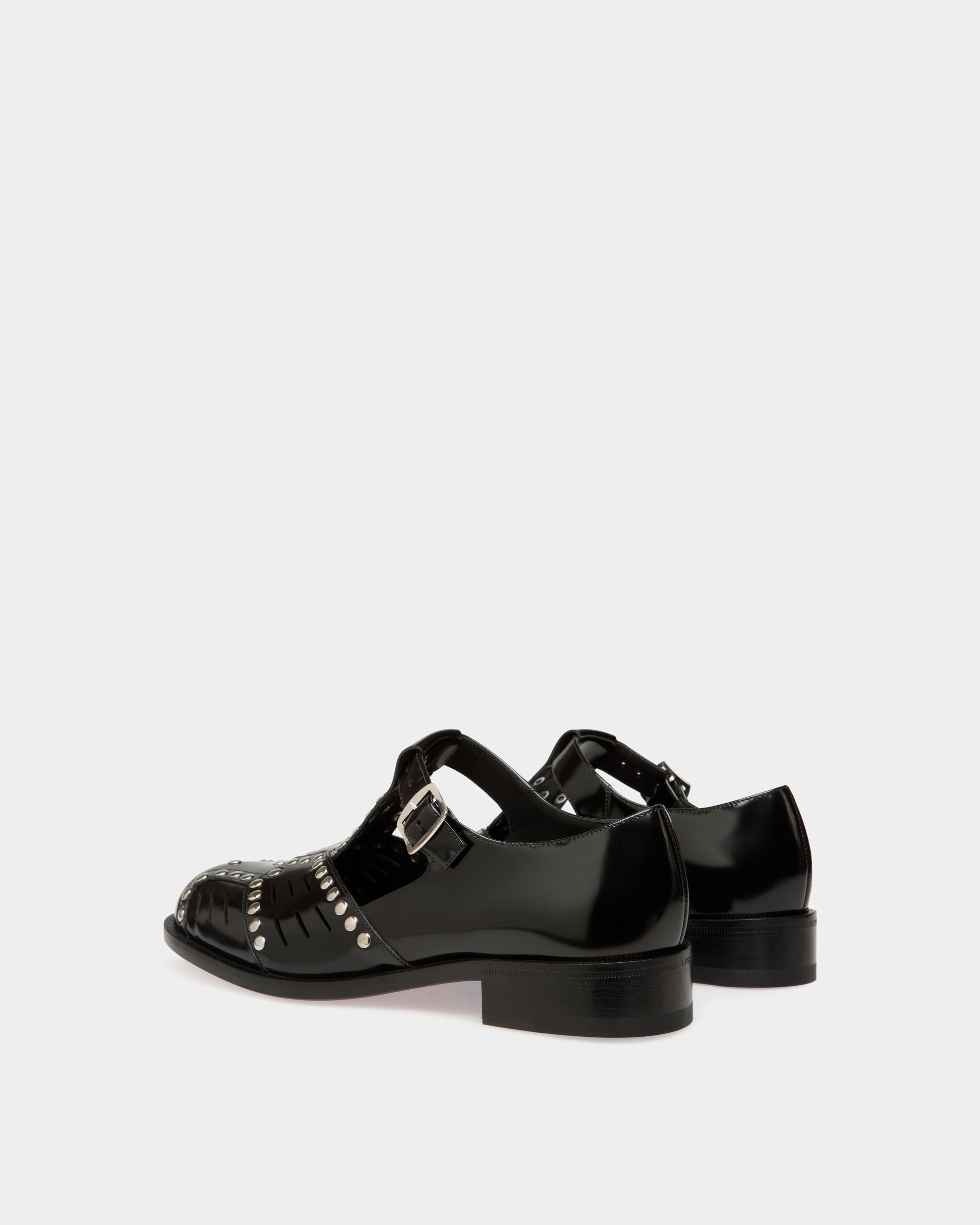 Spiegel Flat Sandal in Black Leather - Women's - Bally - 03