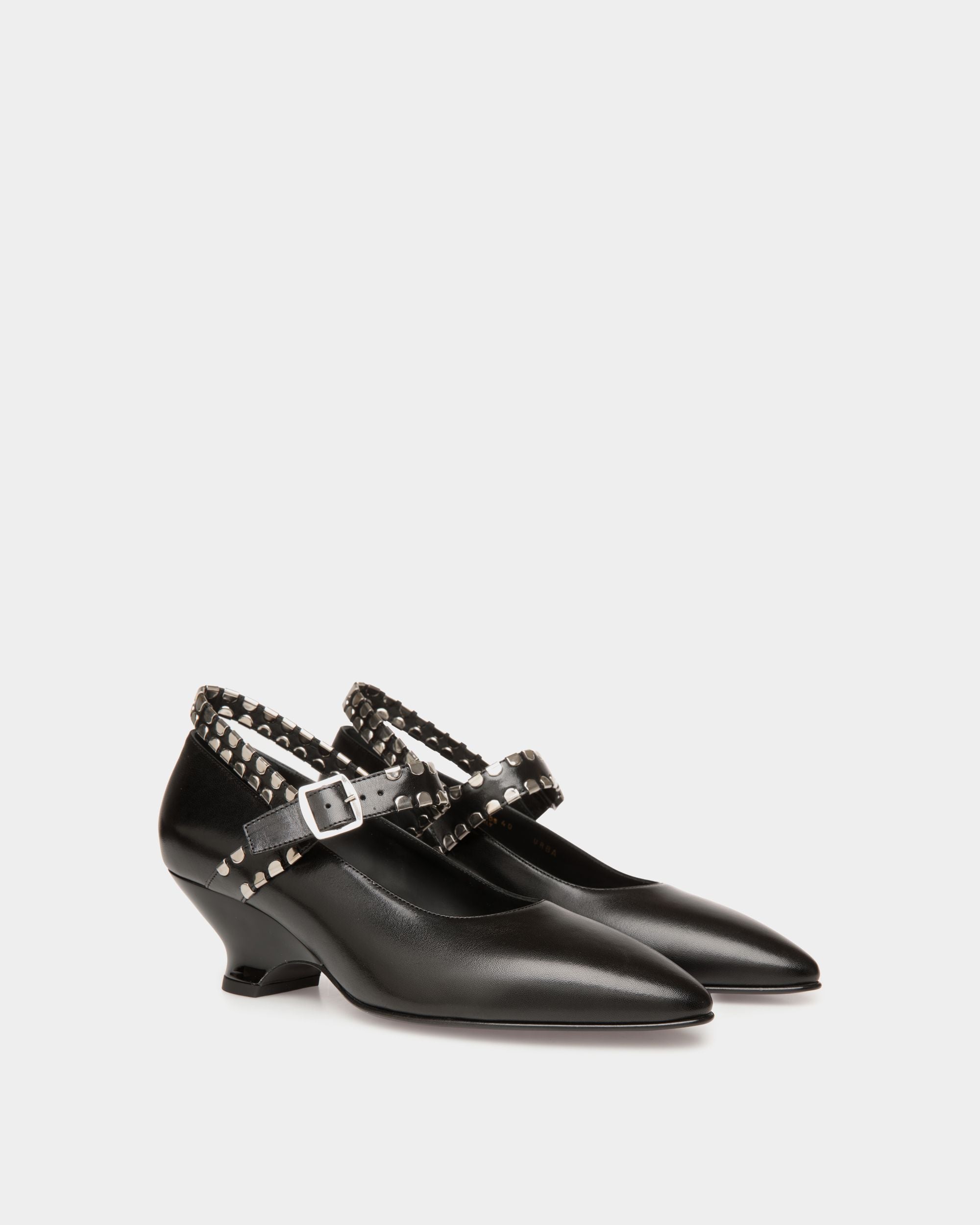 Glendy Pump in Black Leather - Women's - Bally - 02