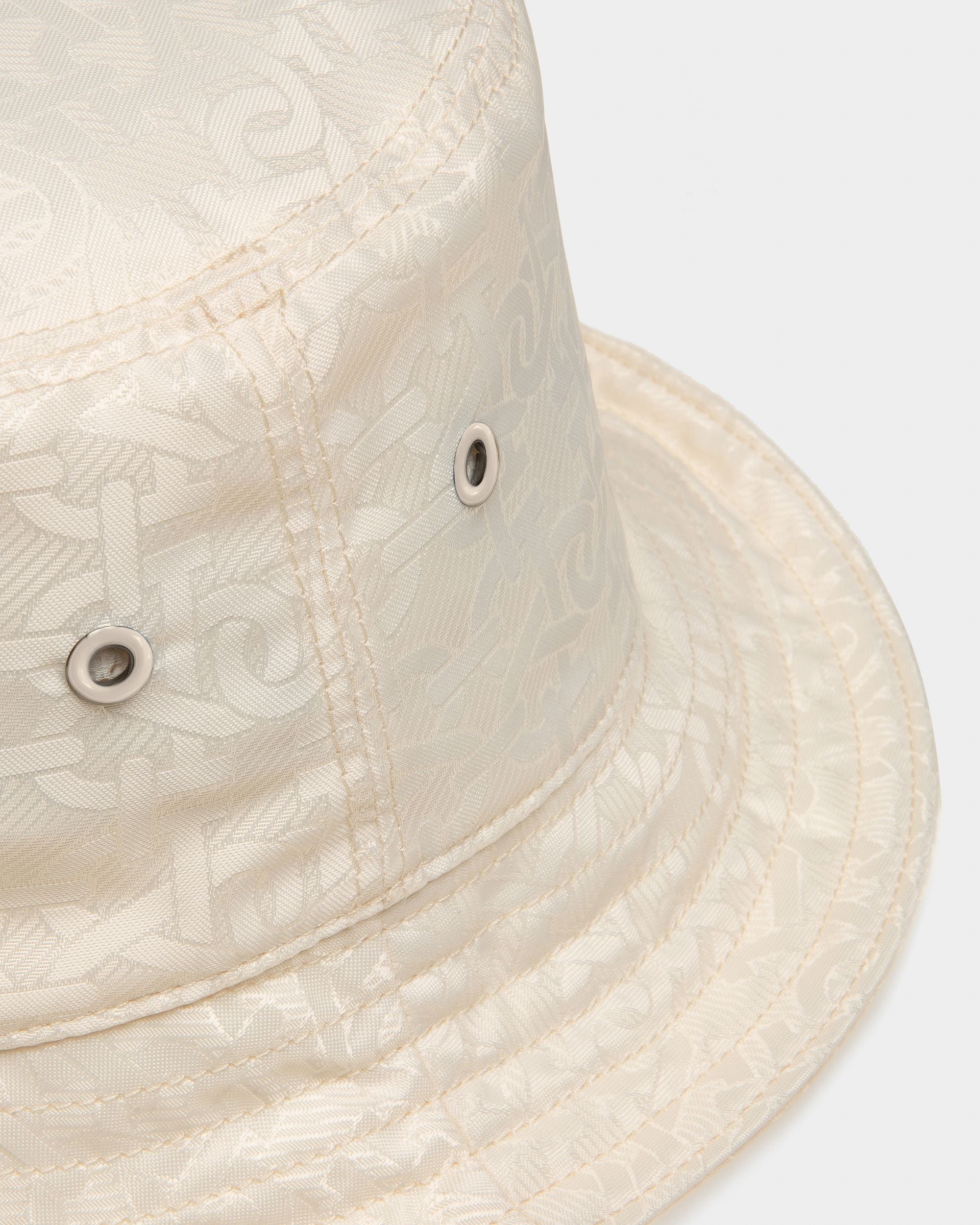 Nylon Bucket Hat In Bone - Women's - Bally - 03