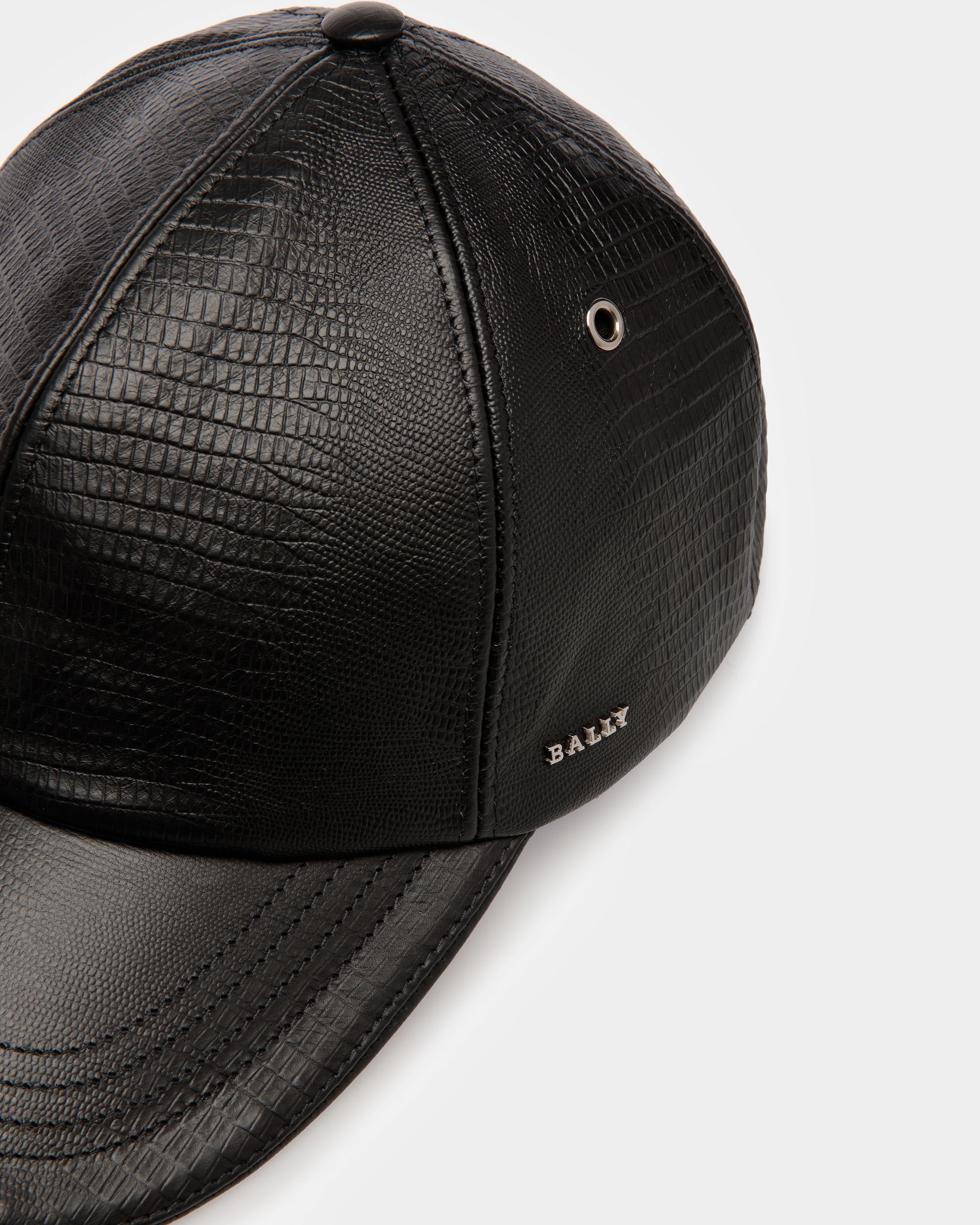Leather Baseball Cap - Women's - Bally - 03